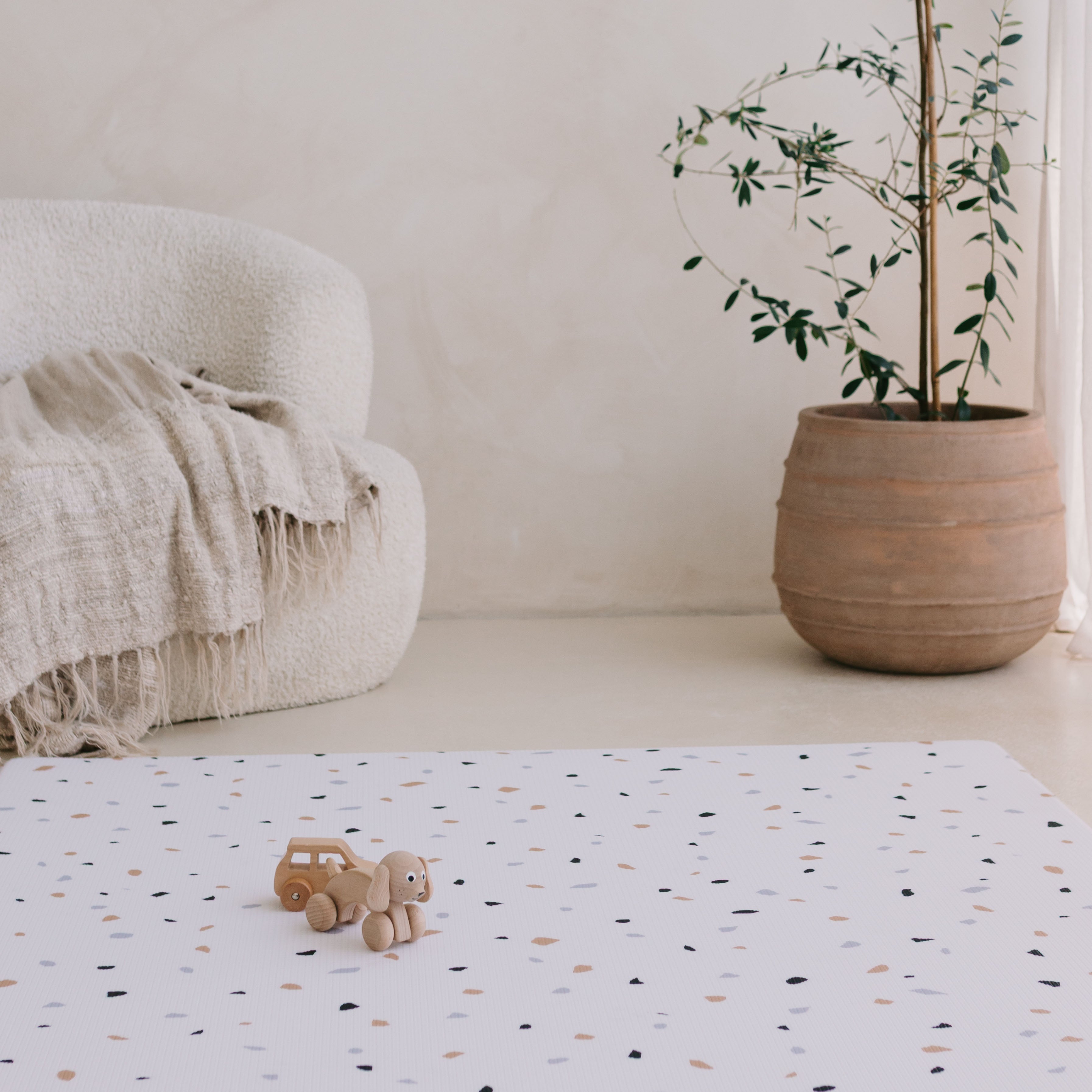 Terrazzo Grey / Terrazzo Natural Play Mat (Small)