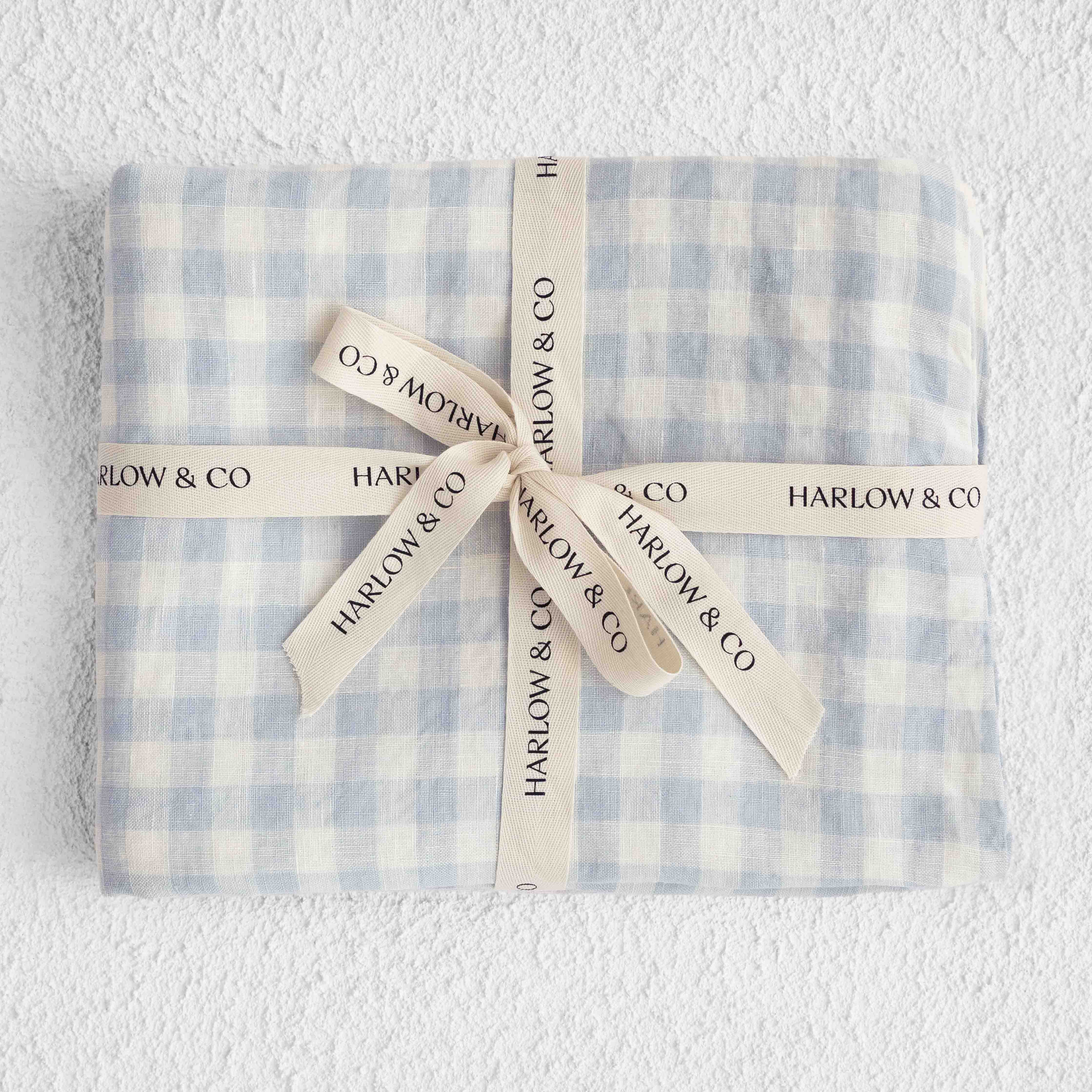 Baby Lounger + Linen Cover - Blue Gingham