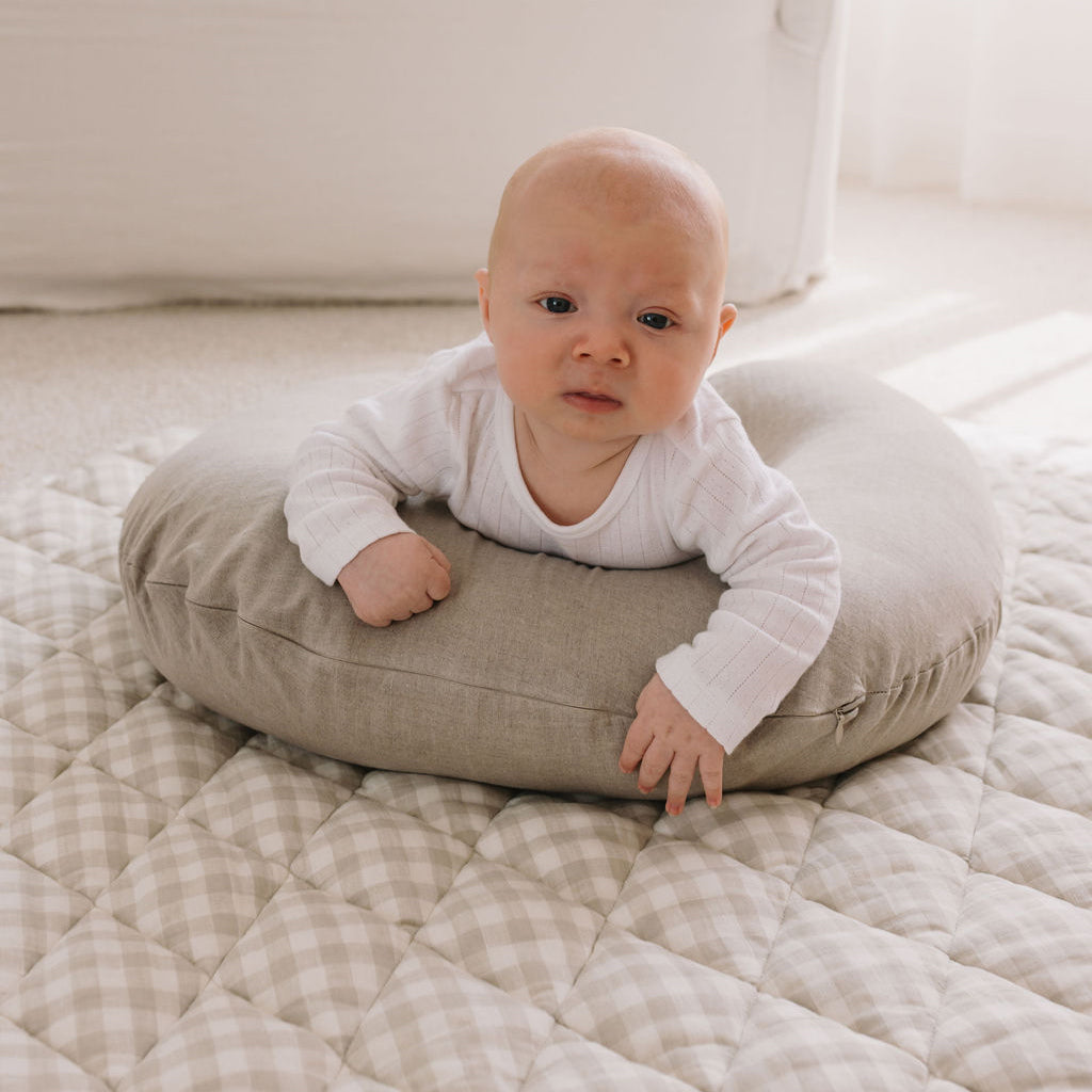 Linen Nursing Pillow Cover - Natural