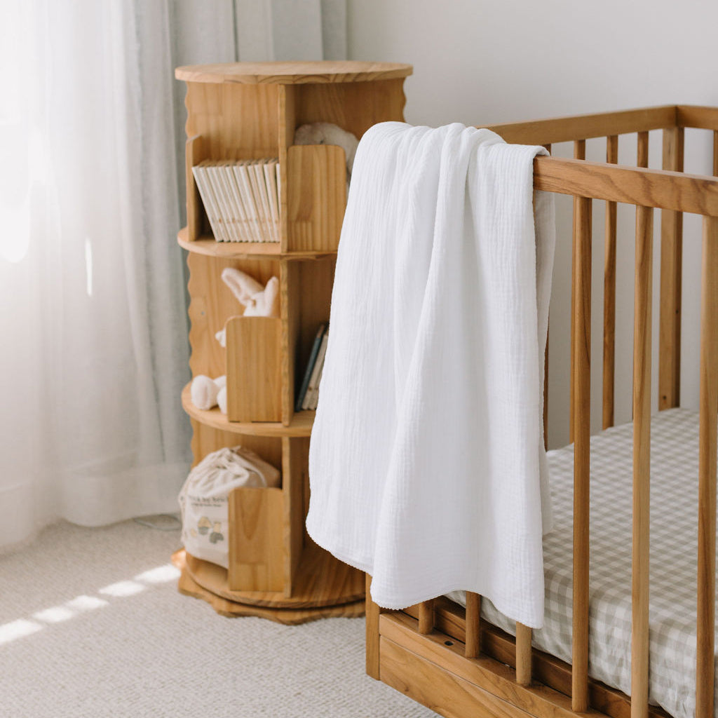 Organic Cotton Baby Blanket - White