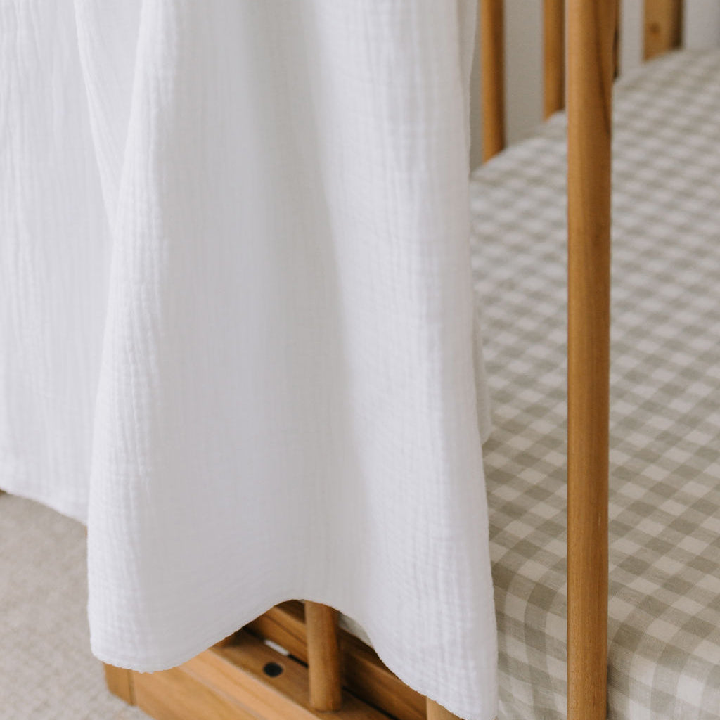 Organic Cotton Baby Blanket - White