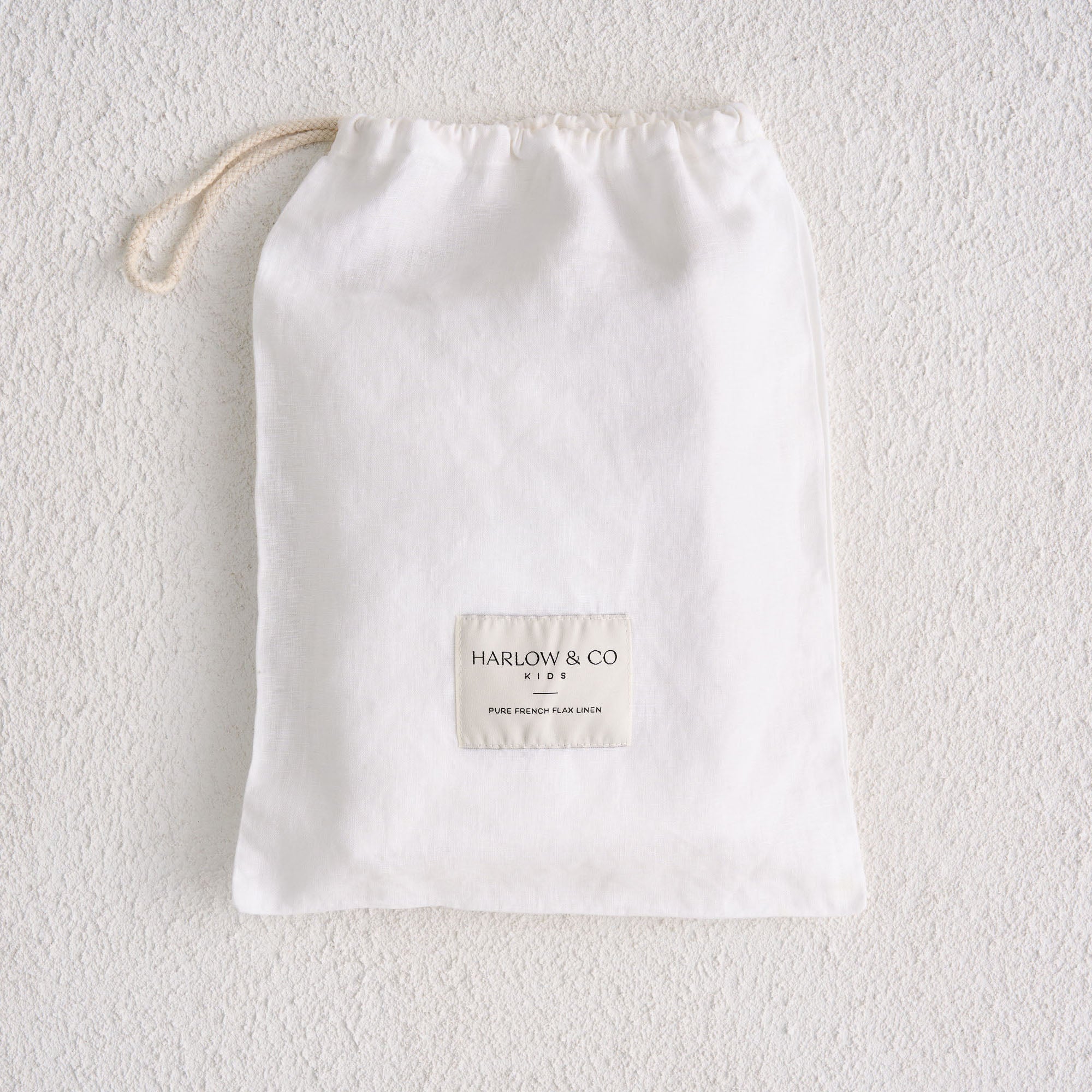 French Linen Cot Sheet - White
