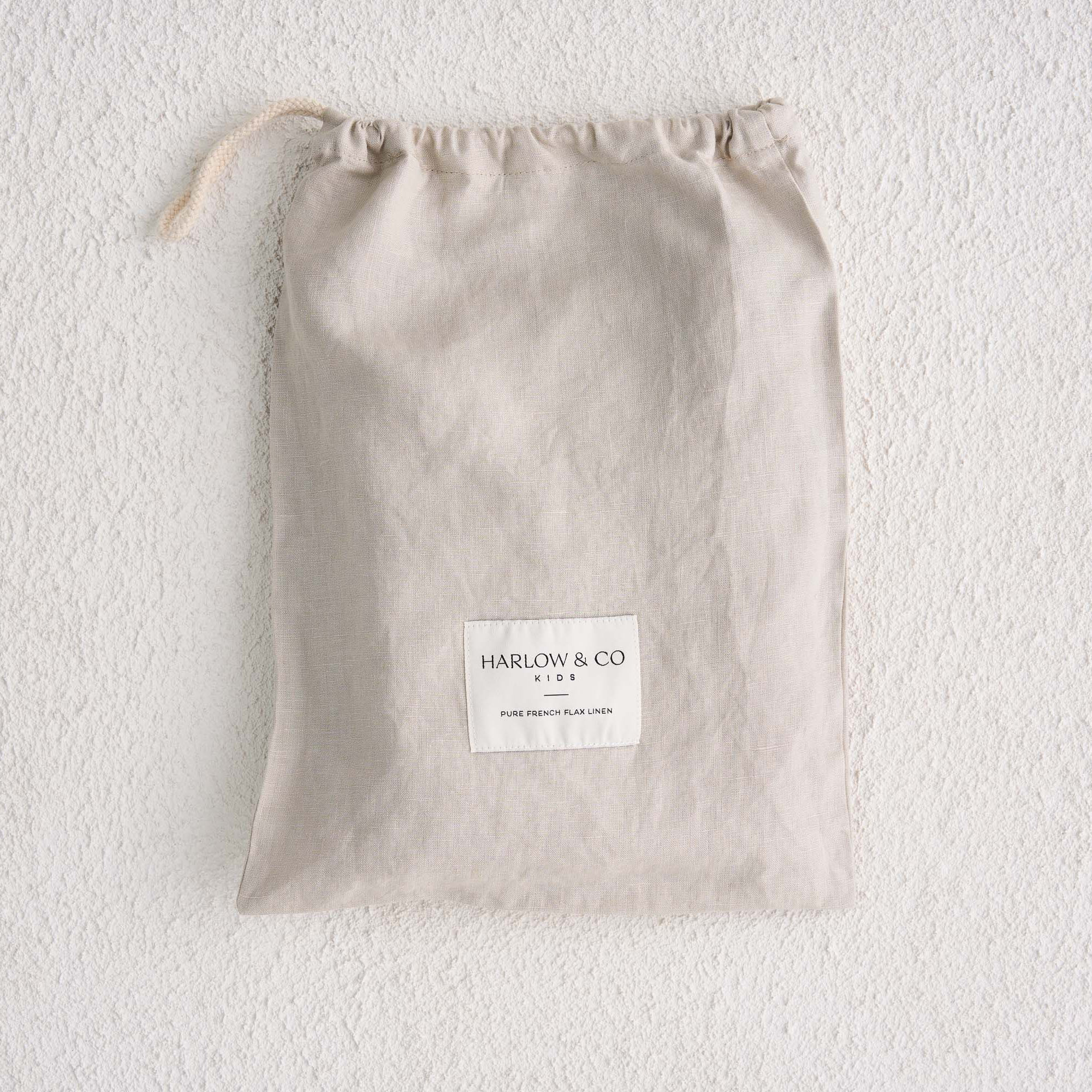 French Linen Cot Sheet - Oat