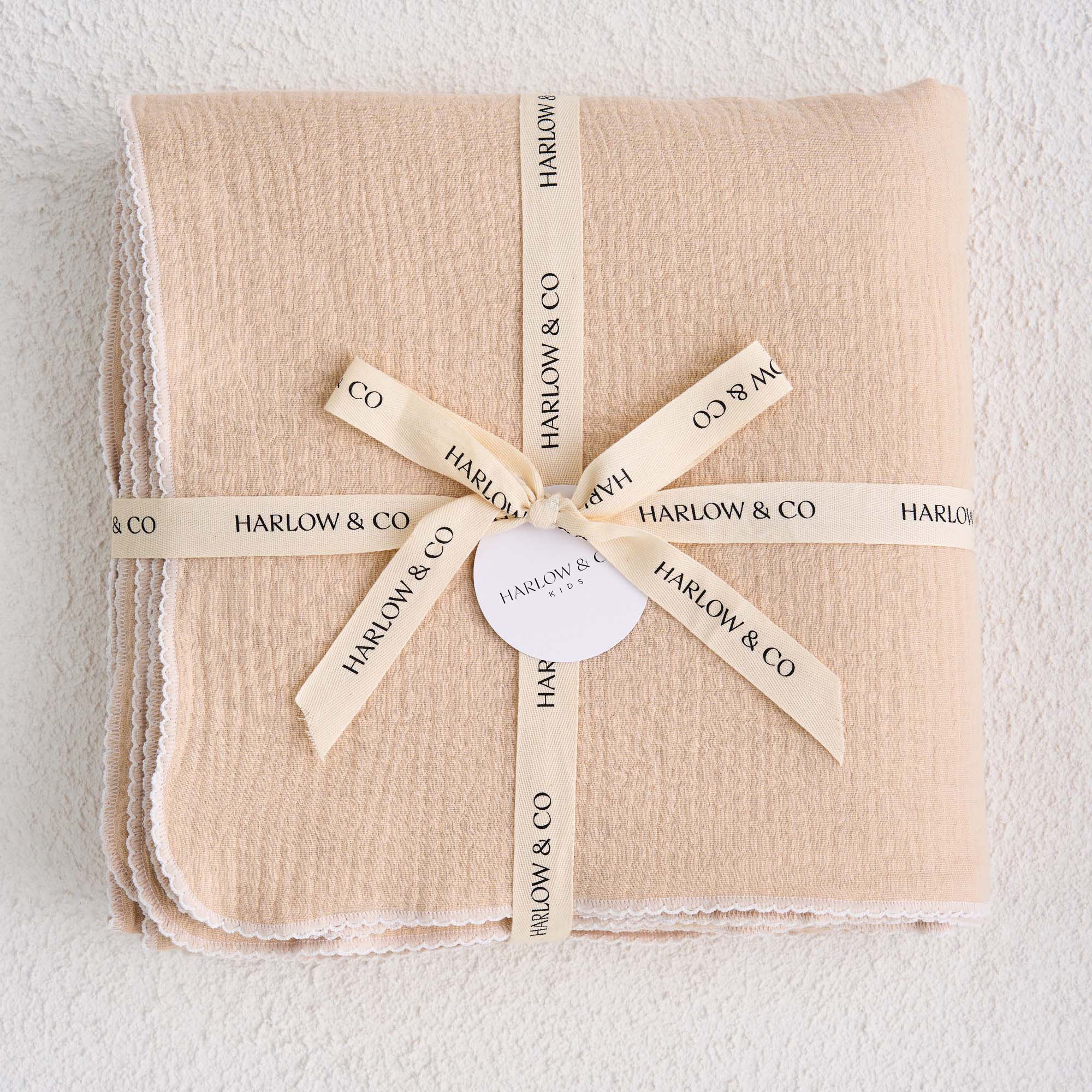 Organic Cotton Baby Blanket - Sand