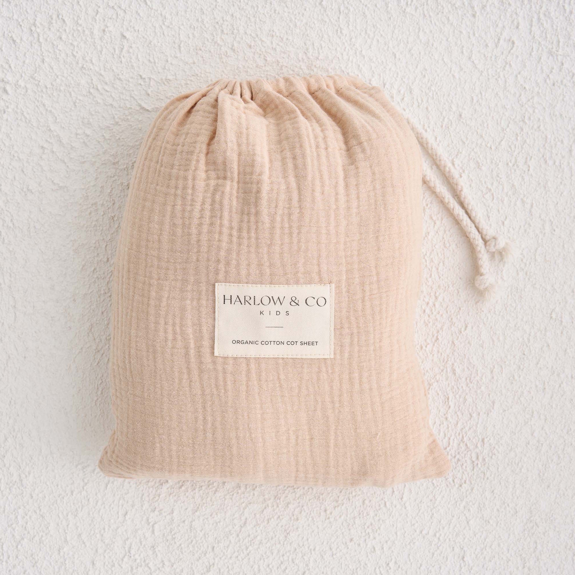 Organic Cotton Cot Sheet - Sand