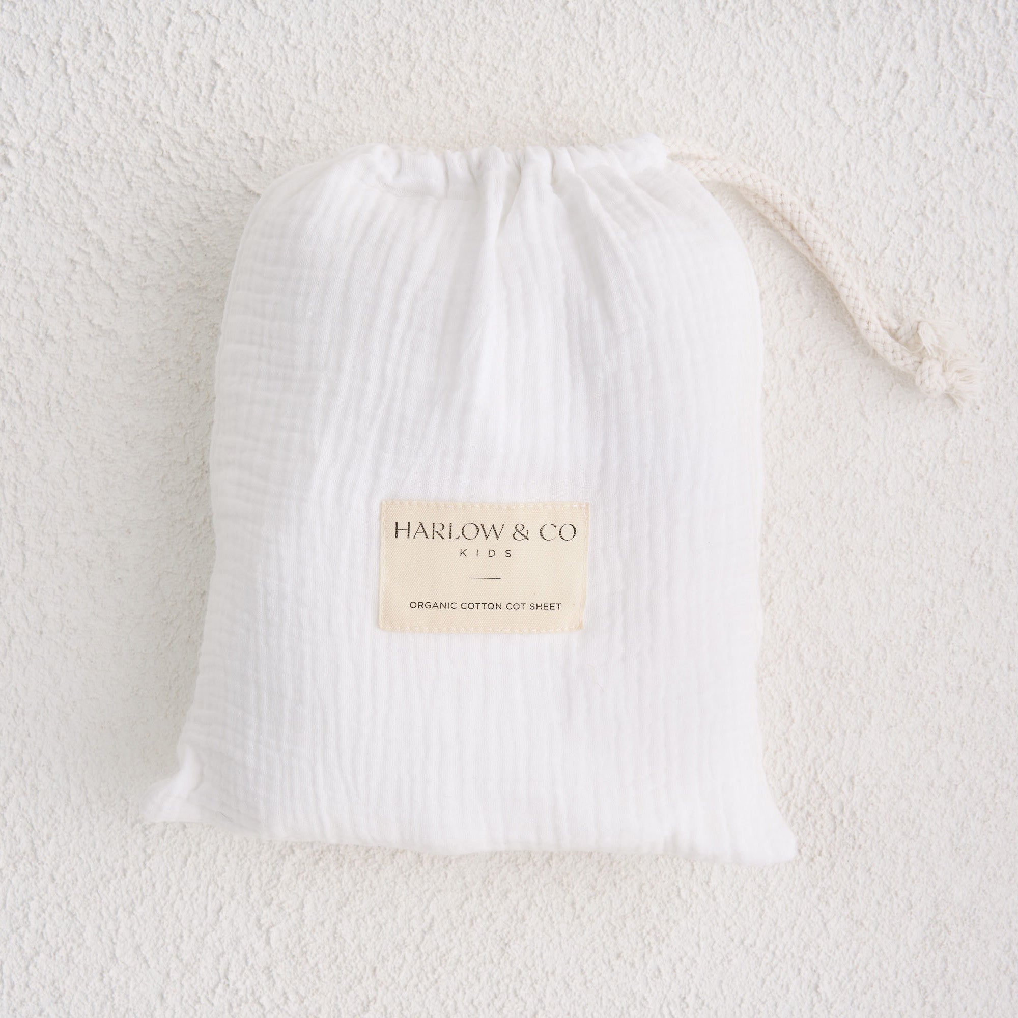 Organic Cotton Cot Sheet - White