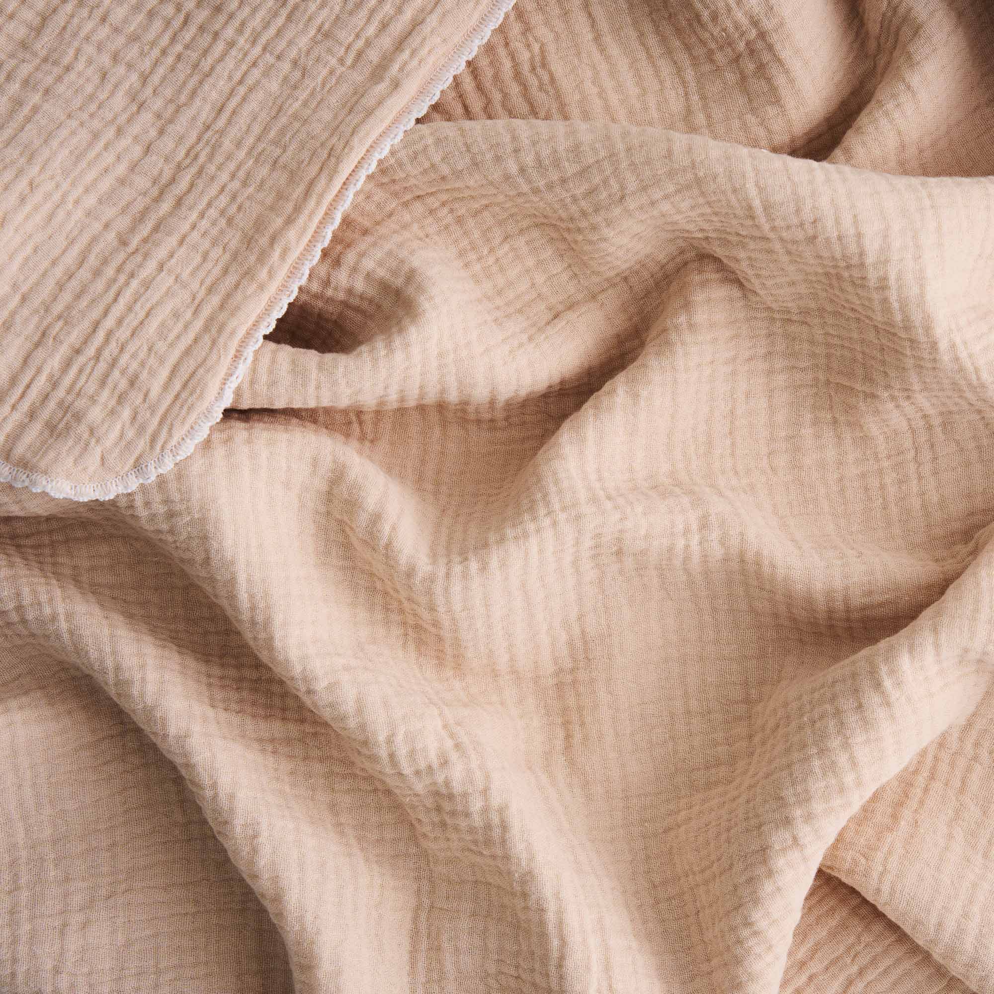 Organic Cotton Baby Blanket - Sand