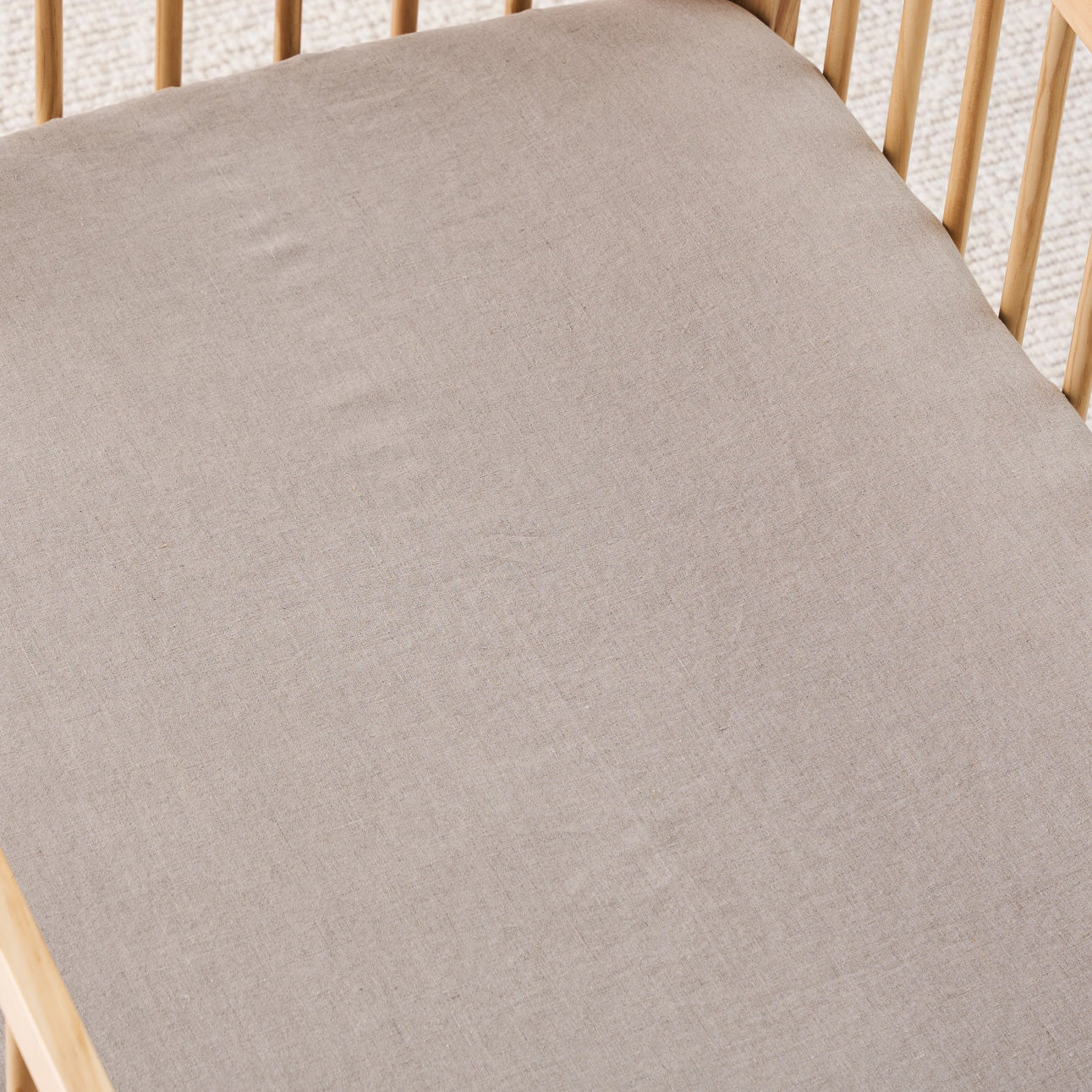 French Linen Cot Sheet - Natural