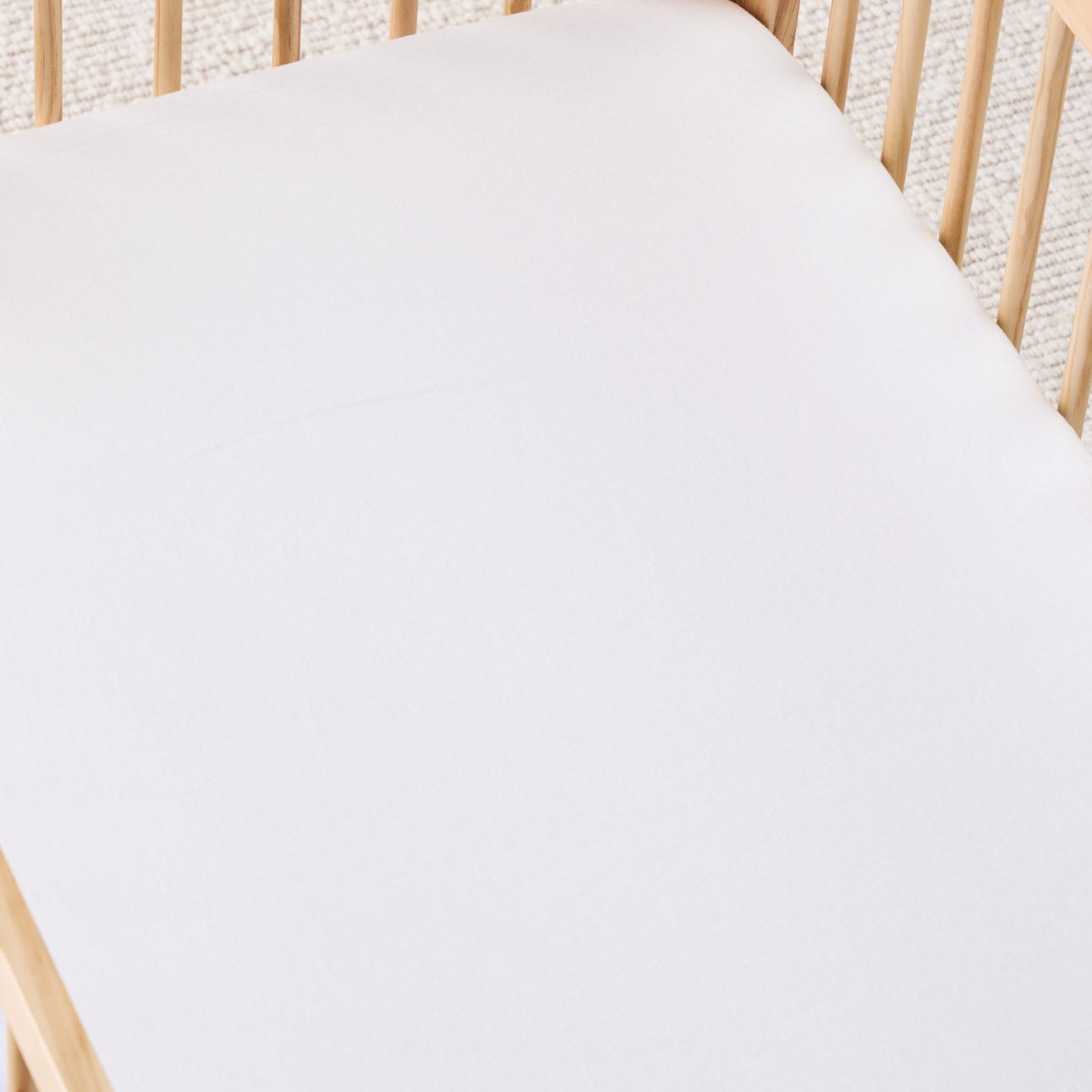 French Linen Cot Sheet - White