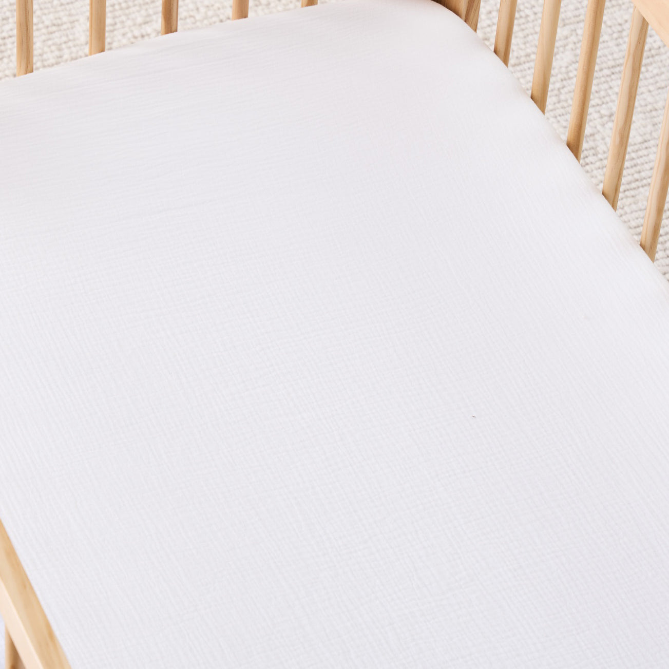 Organic Cotton Cot Sheet - White