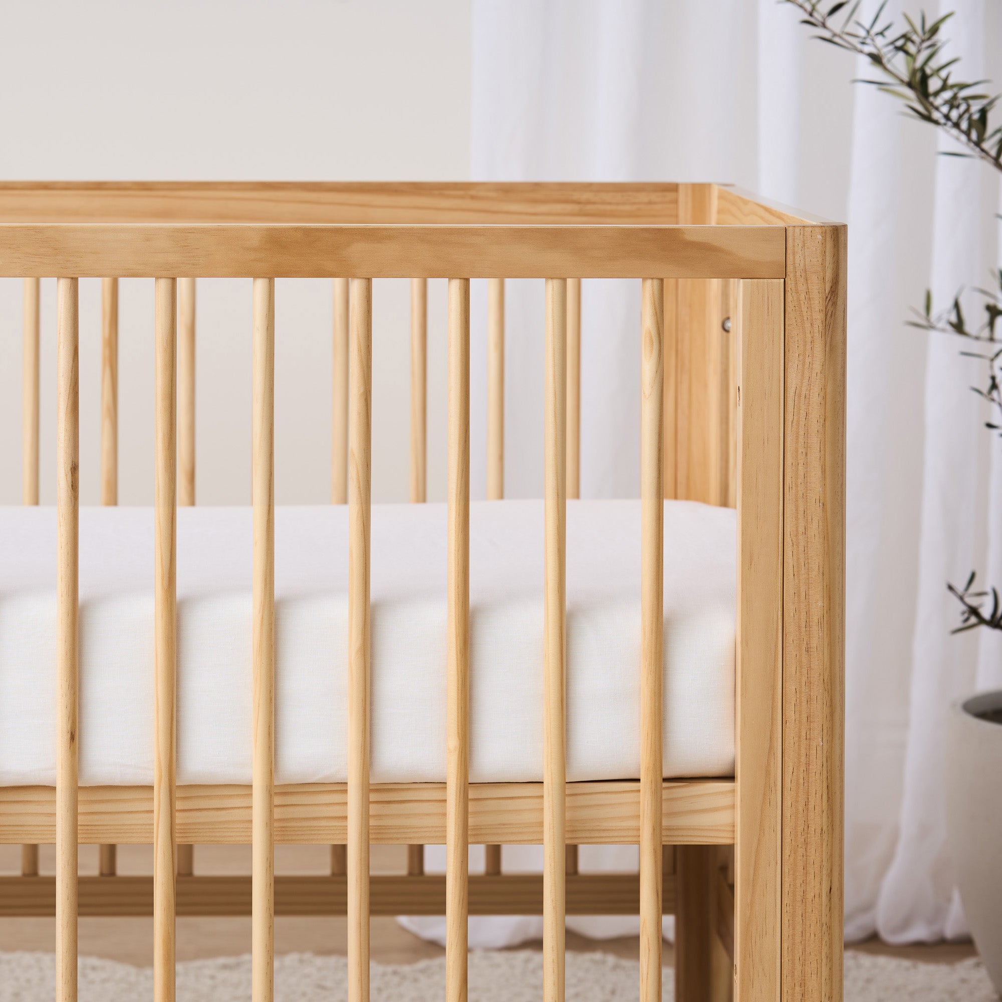 French Linen Cot Sheet - White
