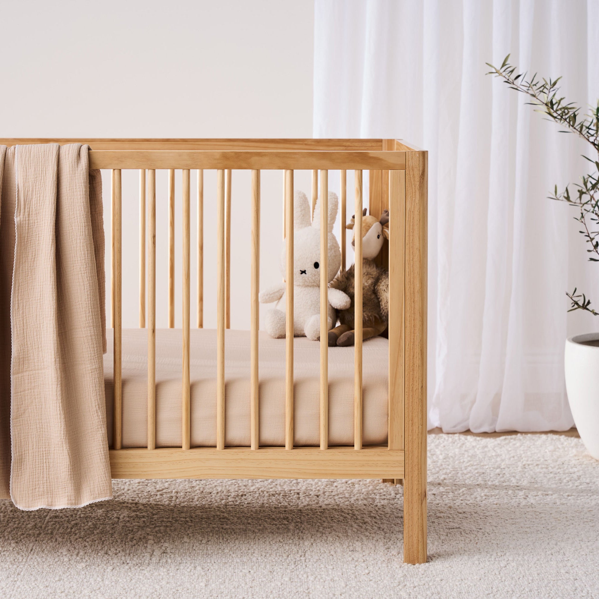 Organic Cotton Cot Sheet - Sand