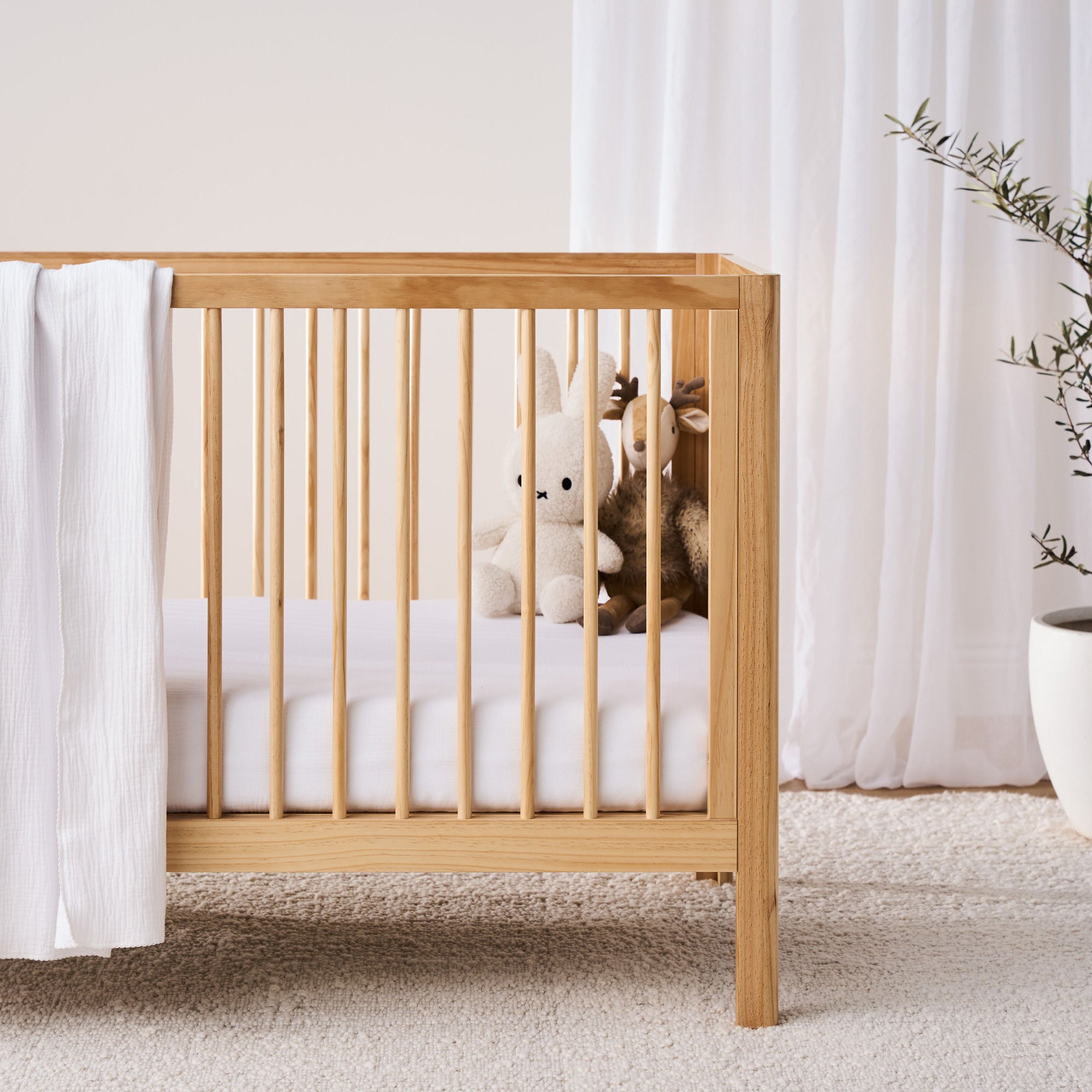 Organic Cotton Cot Sheet - White