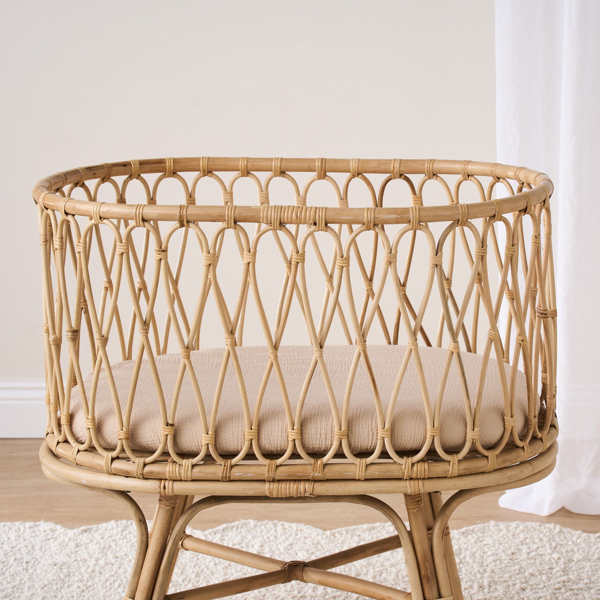 Organic Cotton Bassinet Sheet - Sand