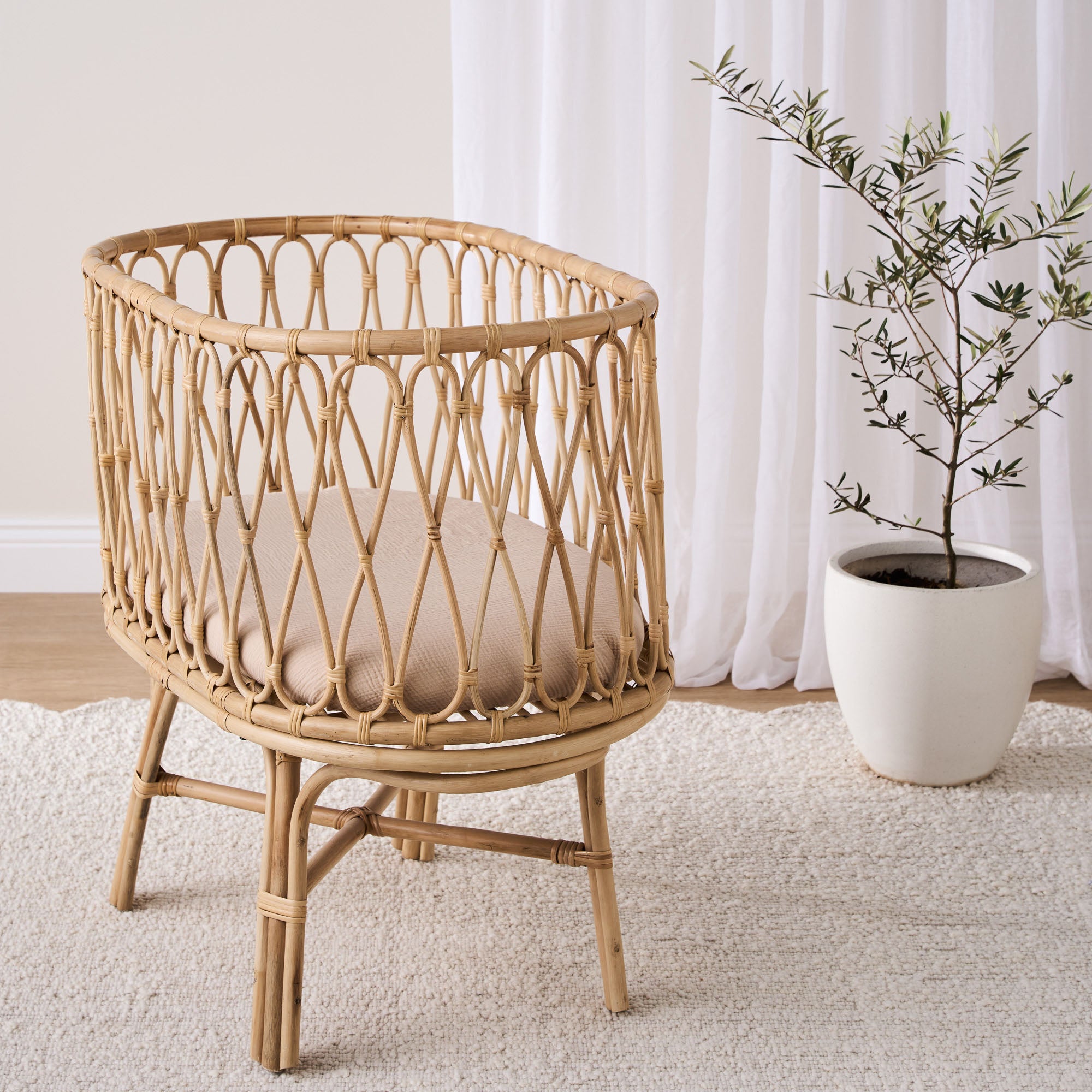 Organic Cotton Bassinet Sheet - Sand