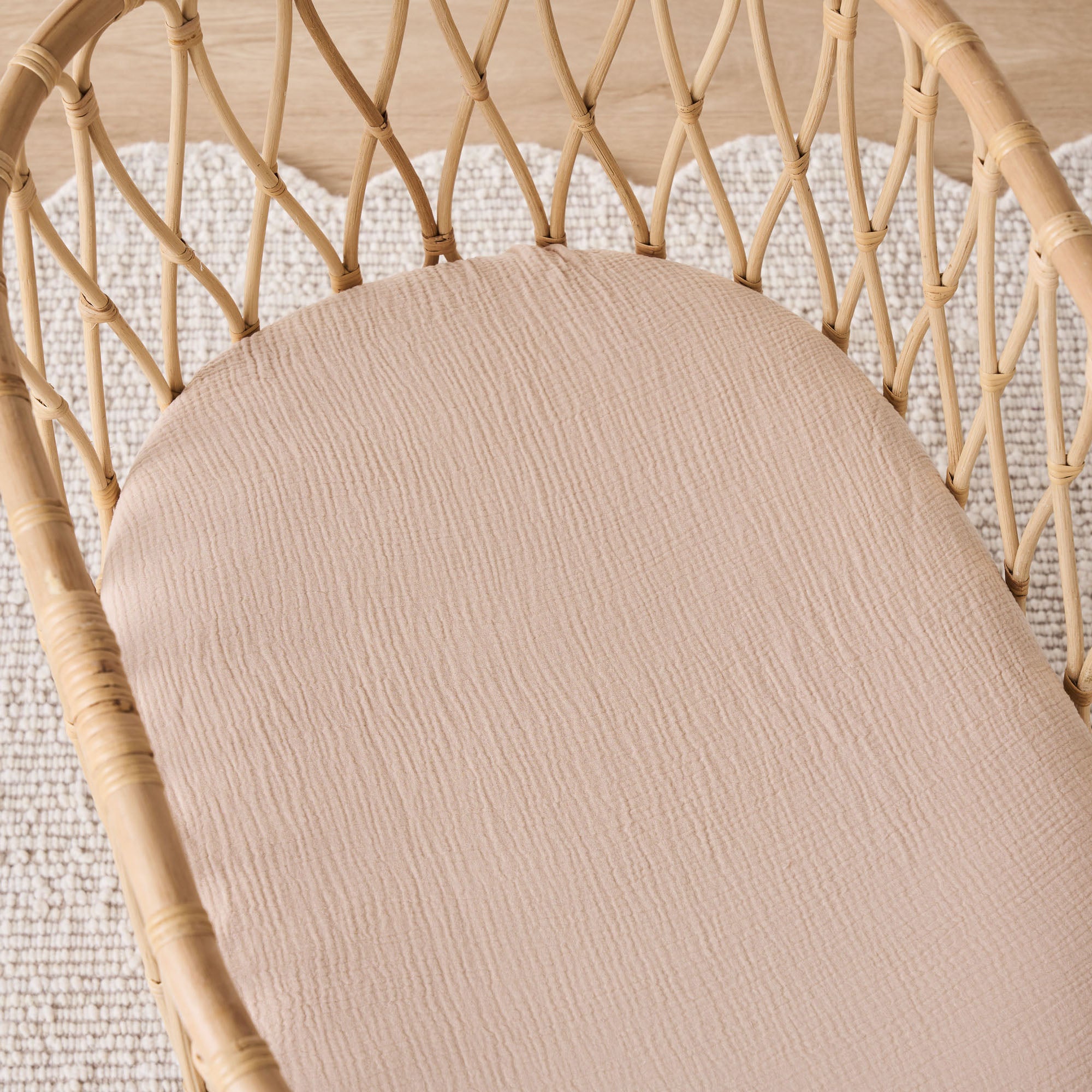 Organic Cotton Bassinet Sheet - Sand