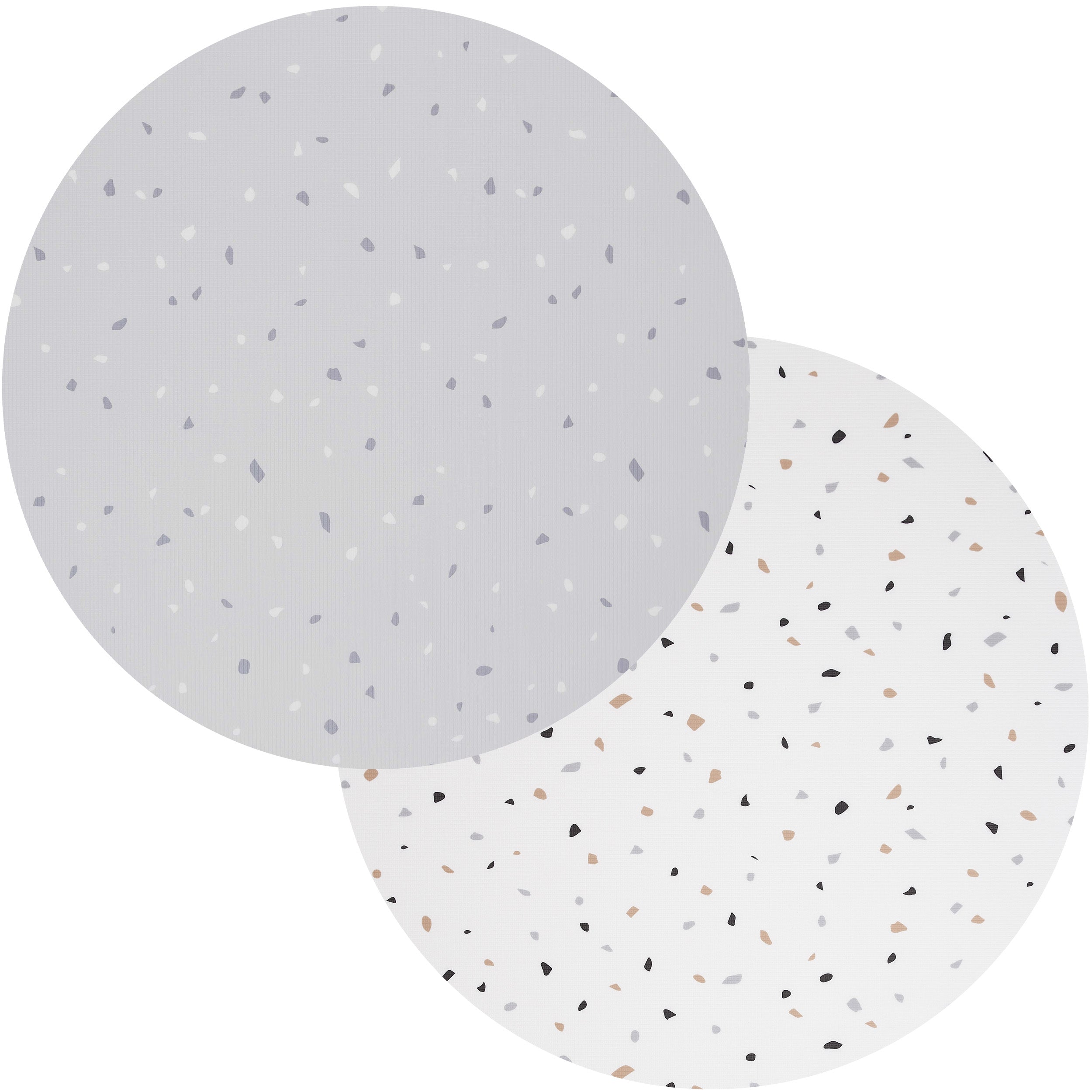 Terrazzo Grey / Terrazzo Natural Play Mat (Round)