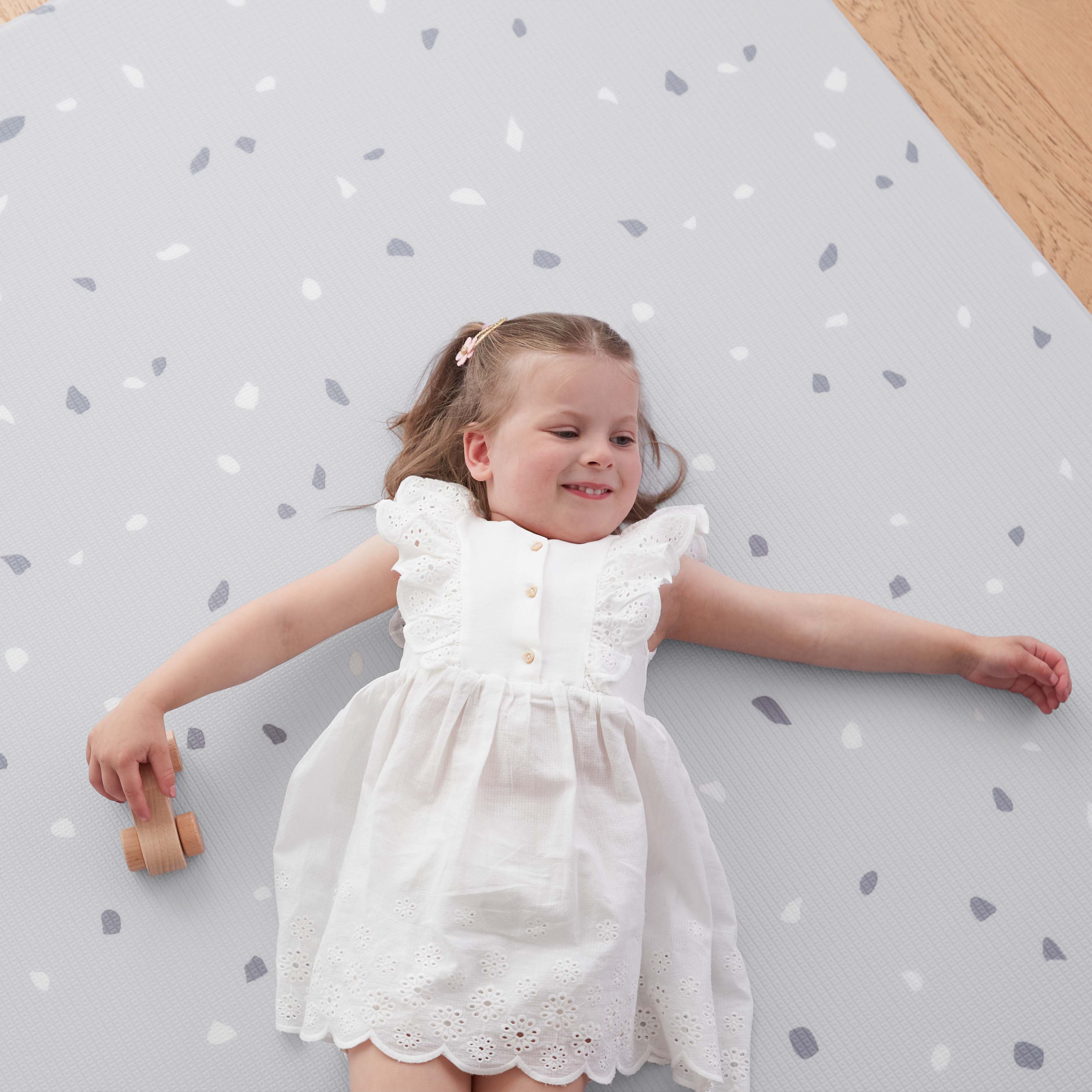 Terrazzo Grey / Terrazzo Natural Play Mat (Round)