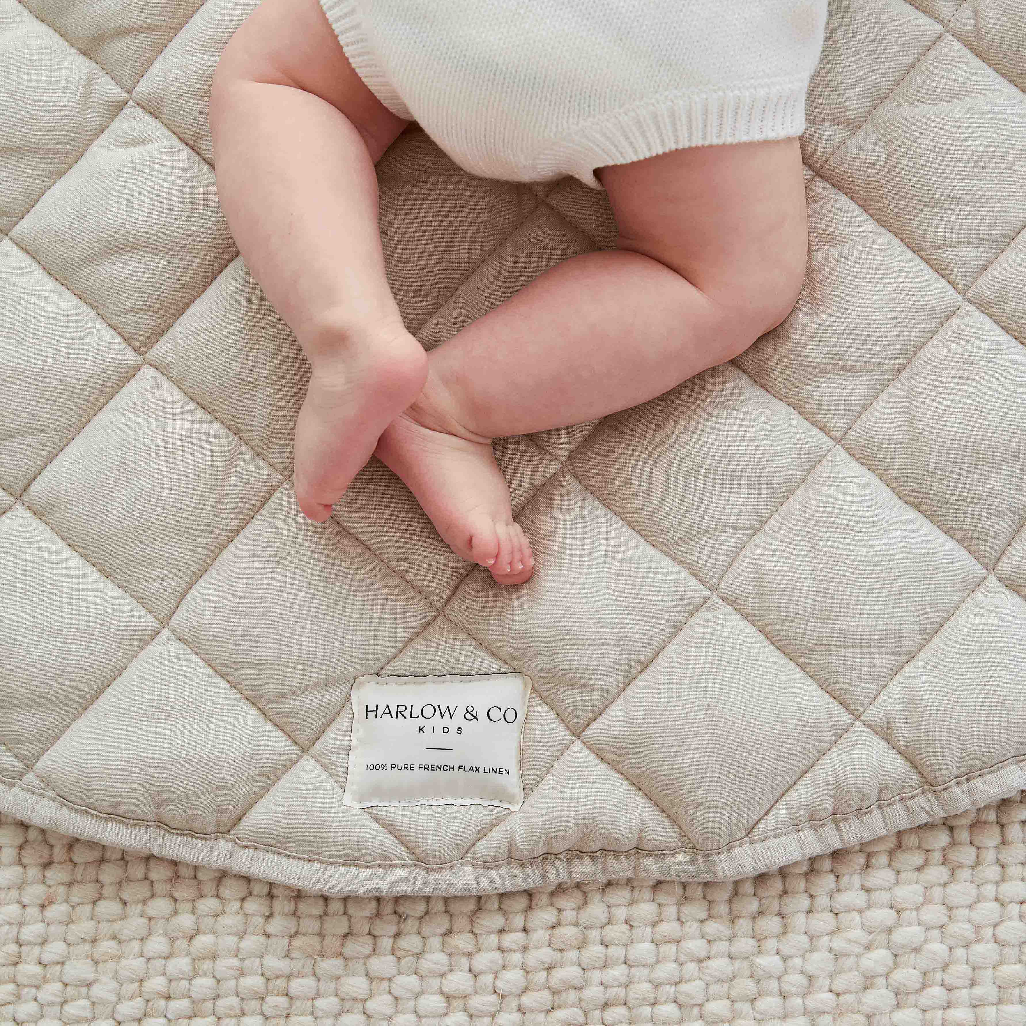 Linen Baby Play Mat - Oat