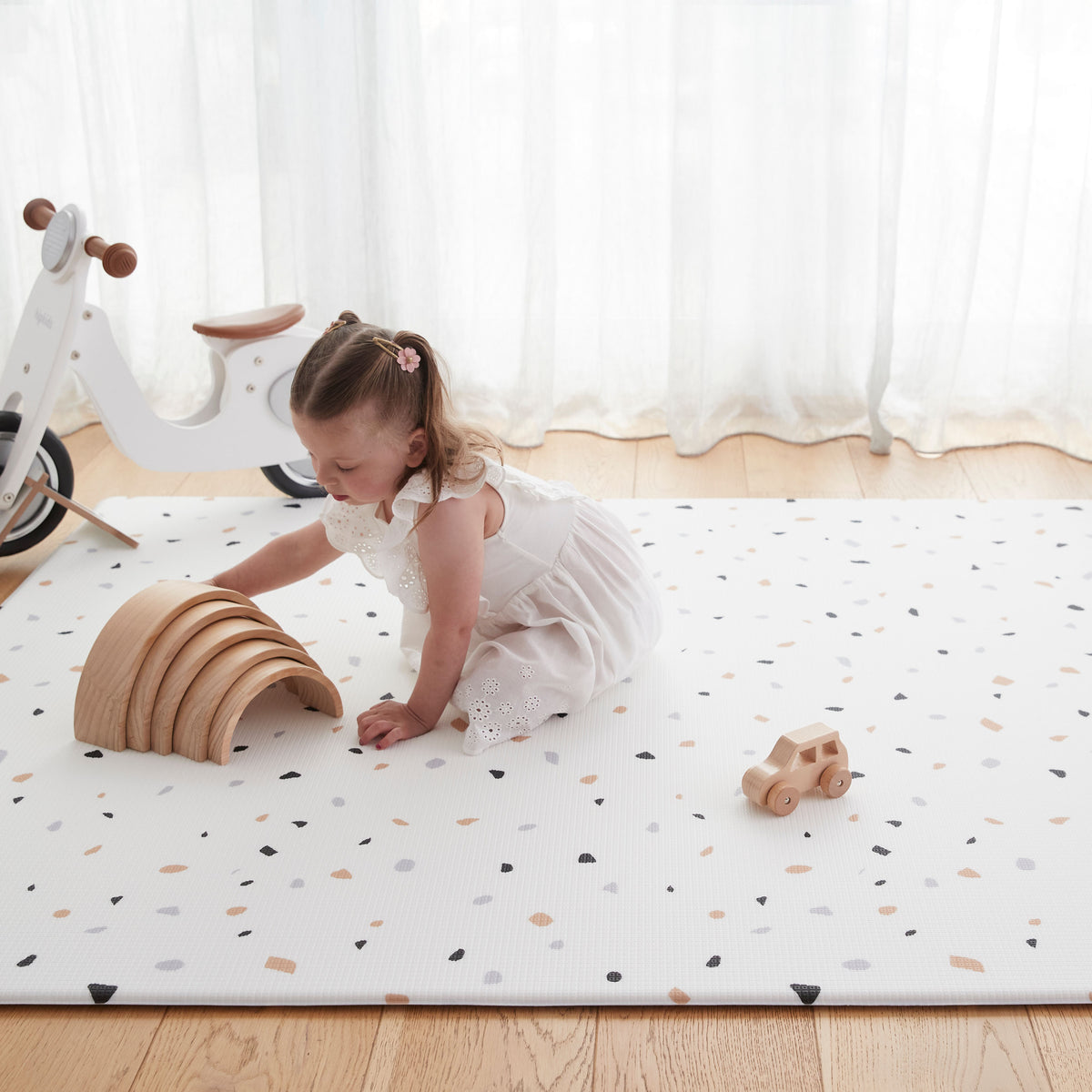 Terrazzo Natural / Terrazzo Sand - Foam Play Mat (Large)