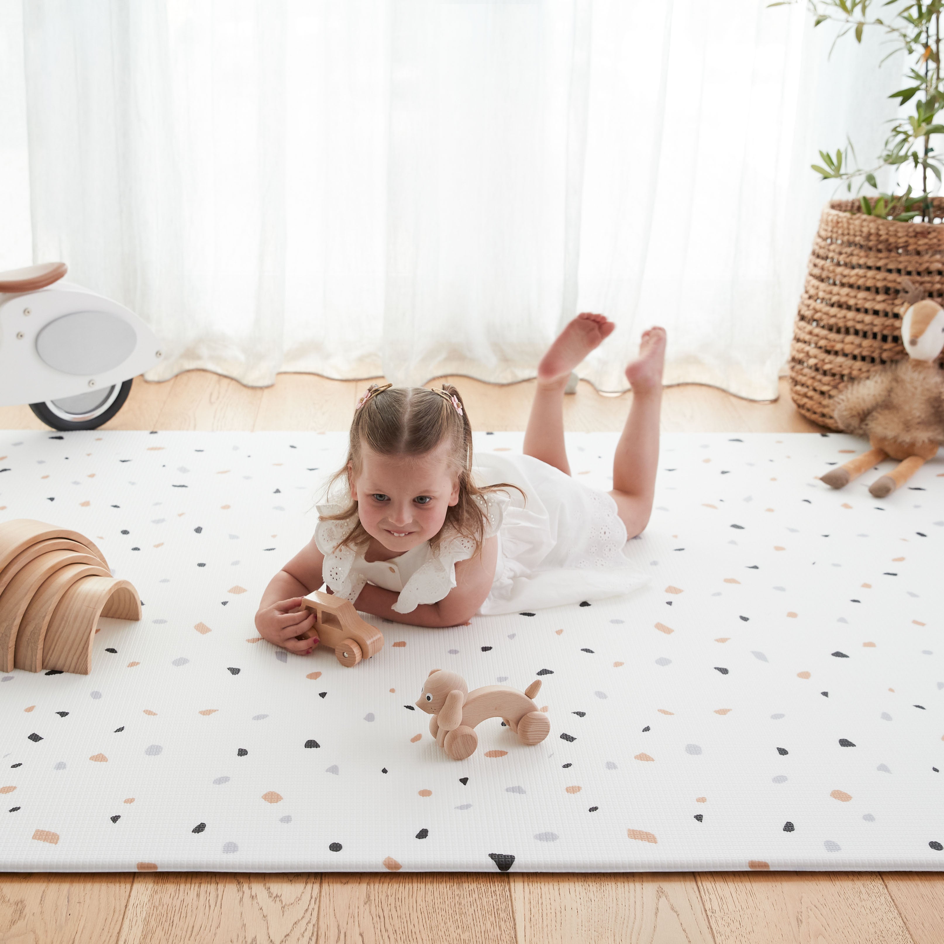 Terrazzo Grey / Terrazzo Natural Play Mat (Large)