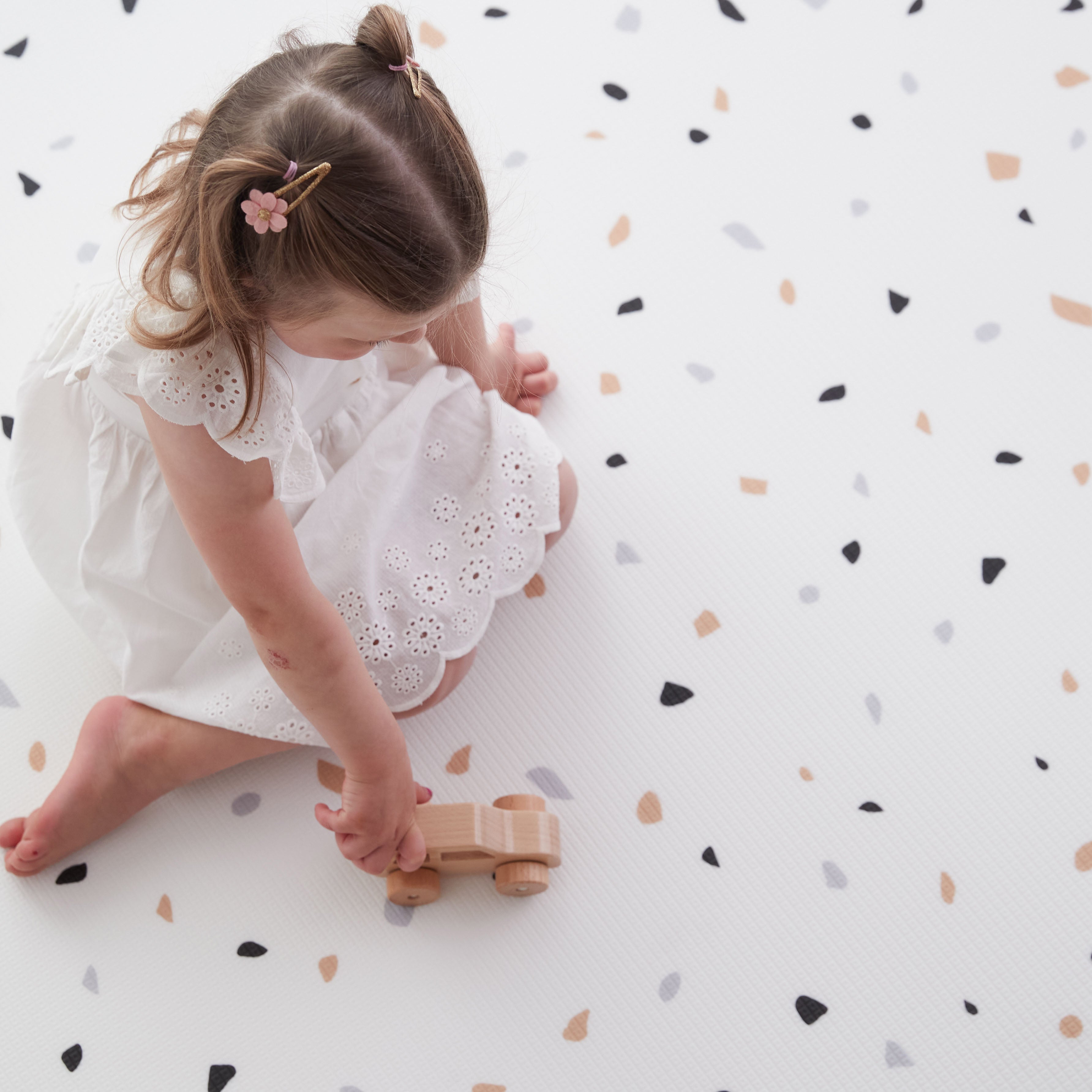 Terrazzo Grey / Terrazzo Natural Play Mat (Large)