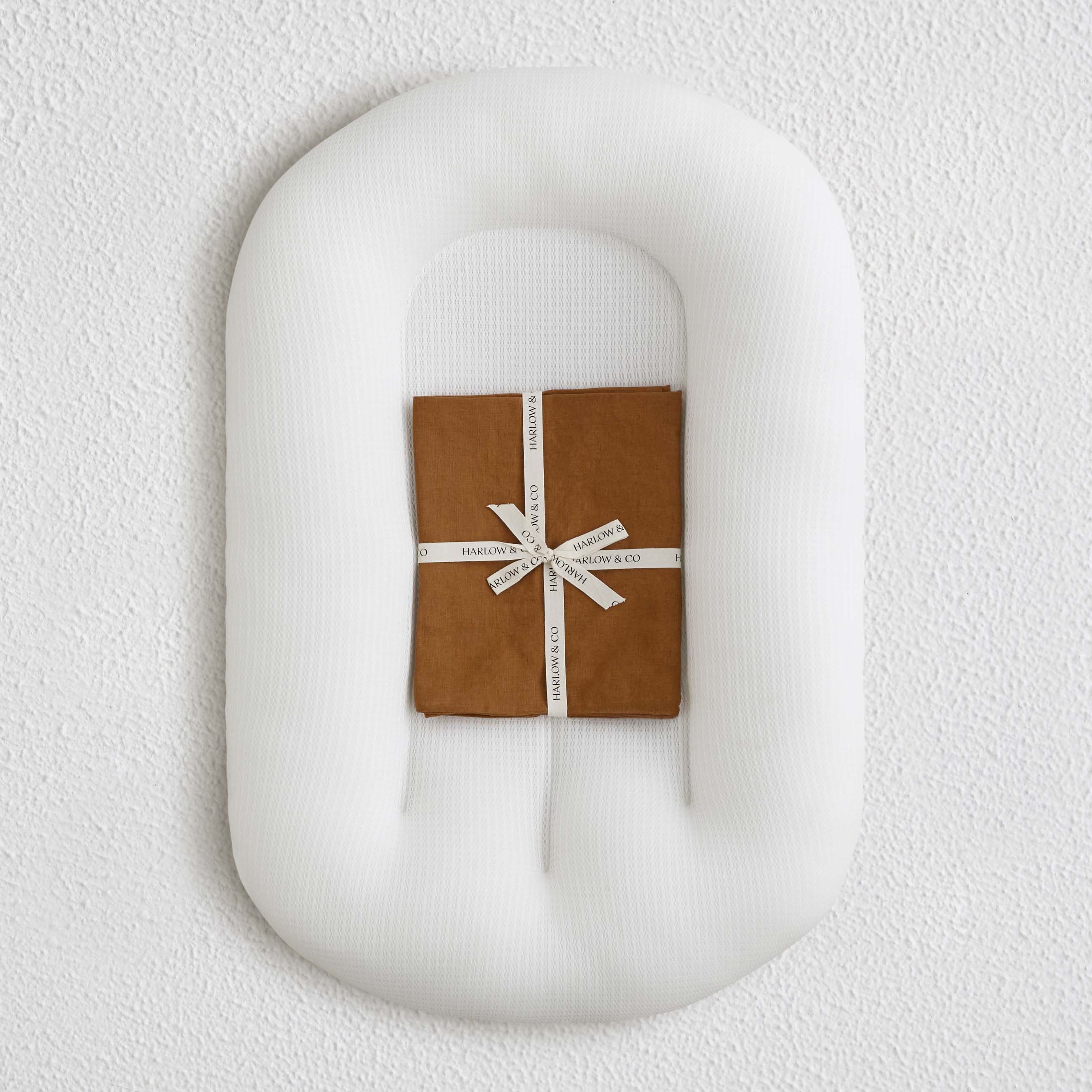 Baby Lounger + Linen Cover - Cinnamon