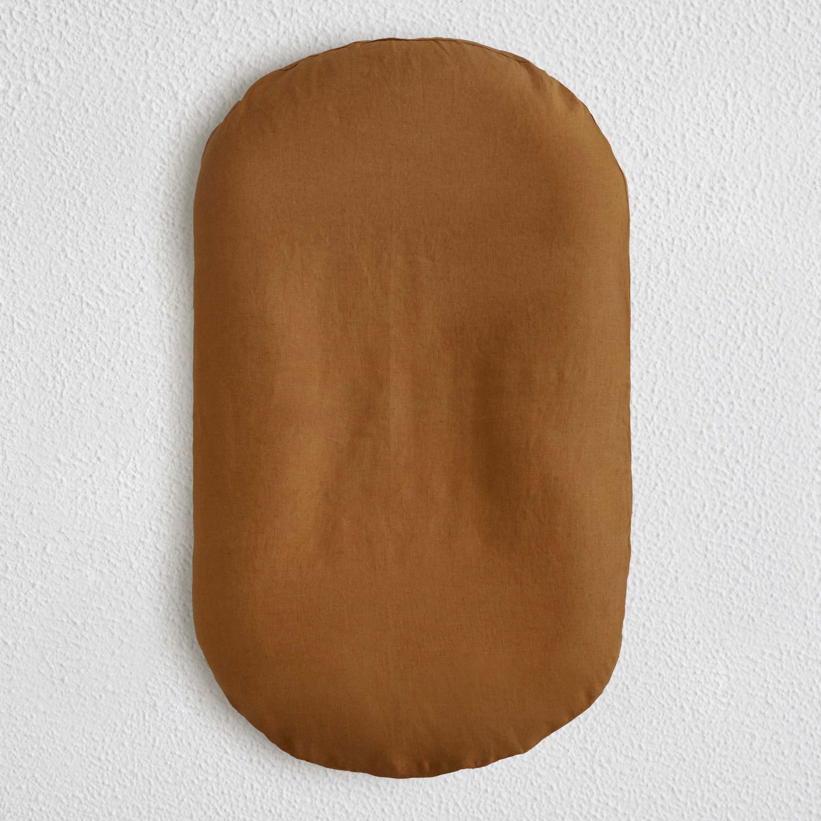 Linen Baby Lounger Cover - Cinnamon