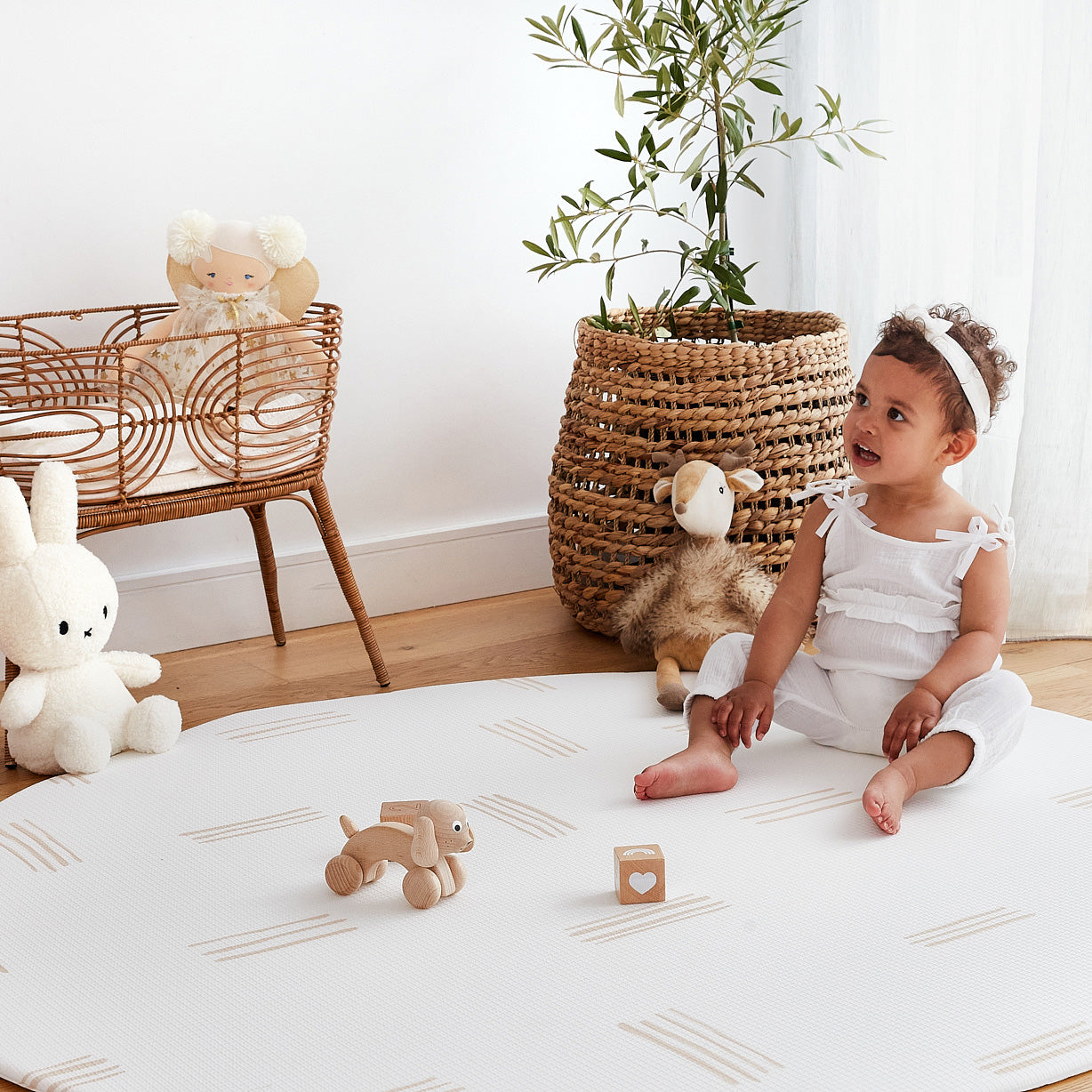 Terrazzo Sand / Lines Play Mat (Round)