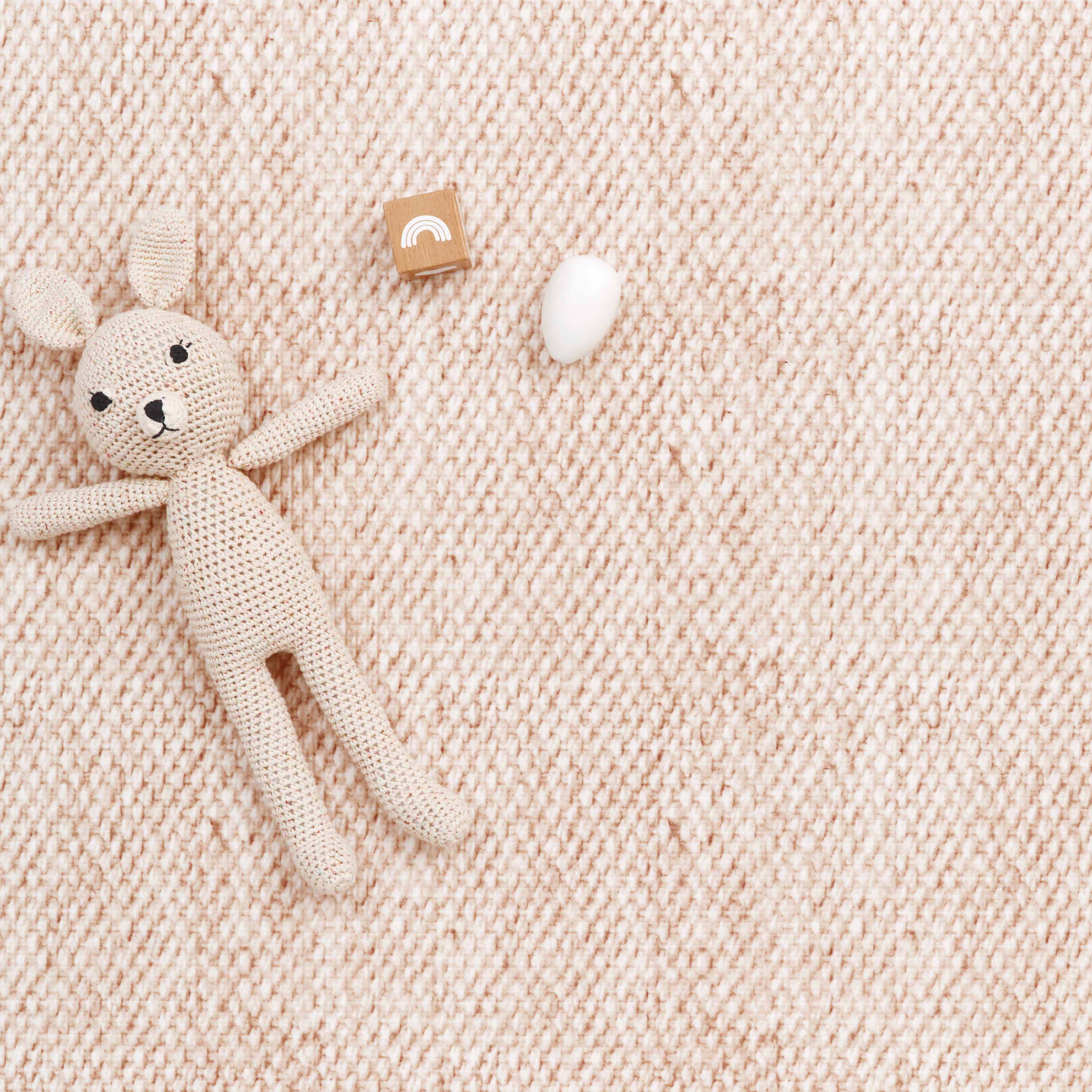 Herringbone / Vintage Jute Play Mat (Round)