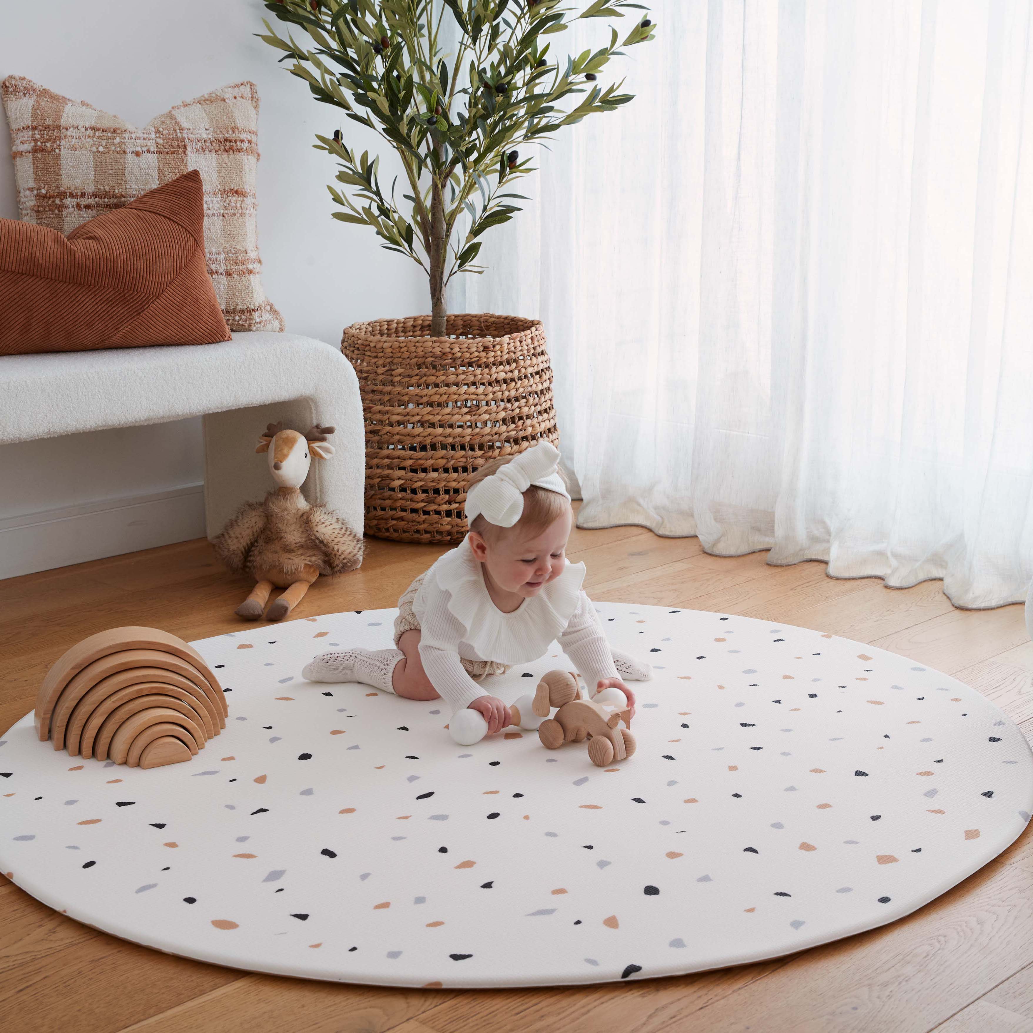 Terrazzo Natural / Terrazzo Sand Play Mat (Round)