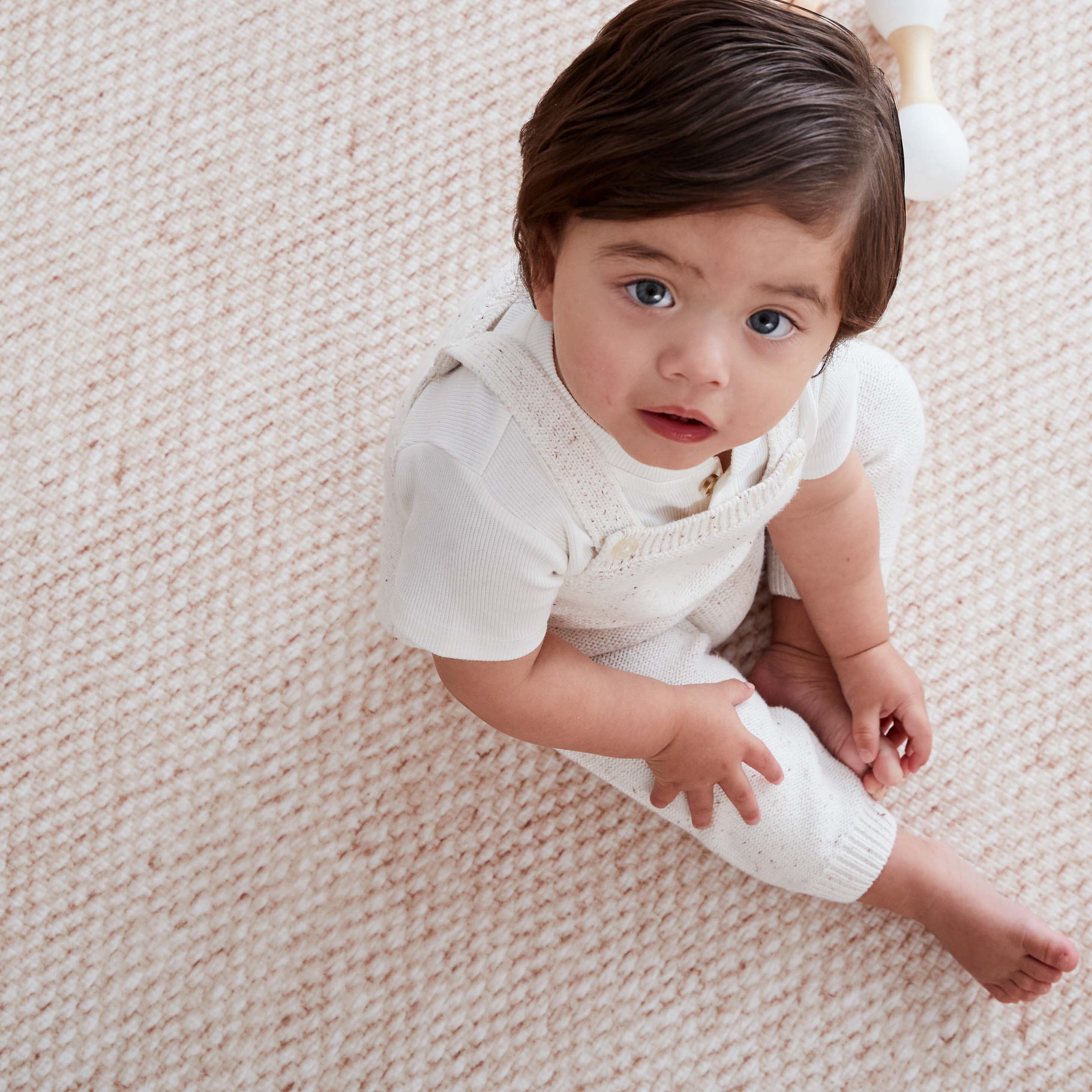 Herringbone / Vintage Jute Play Mat (Round)