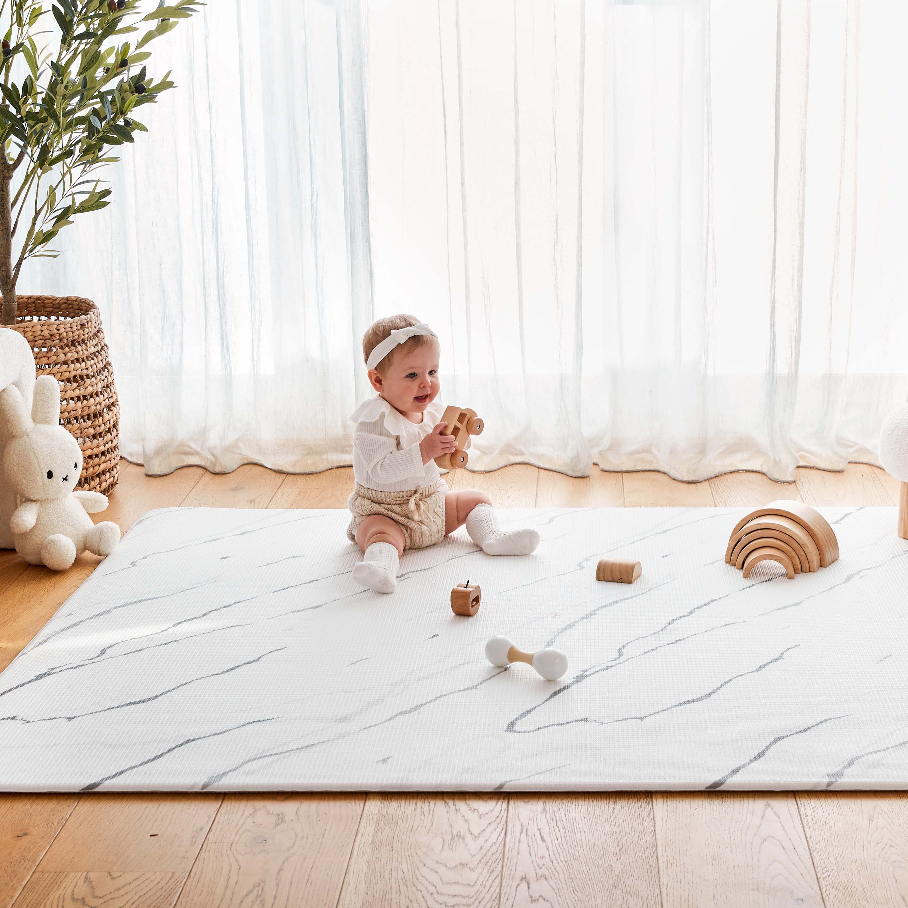 Stones Grey / Marble Smoke Play Mat (Large)