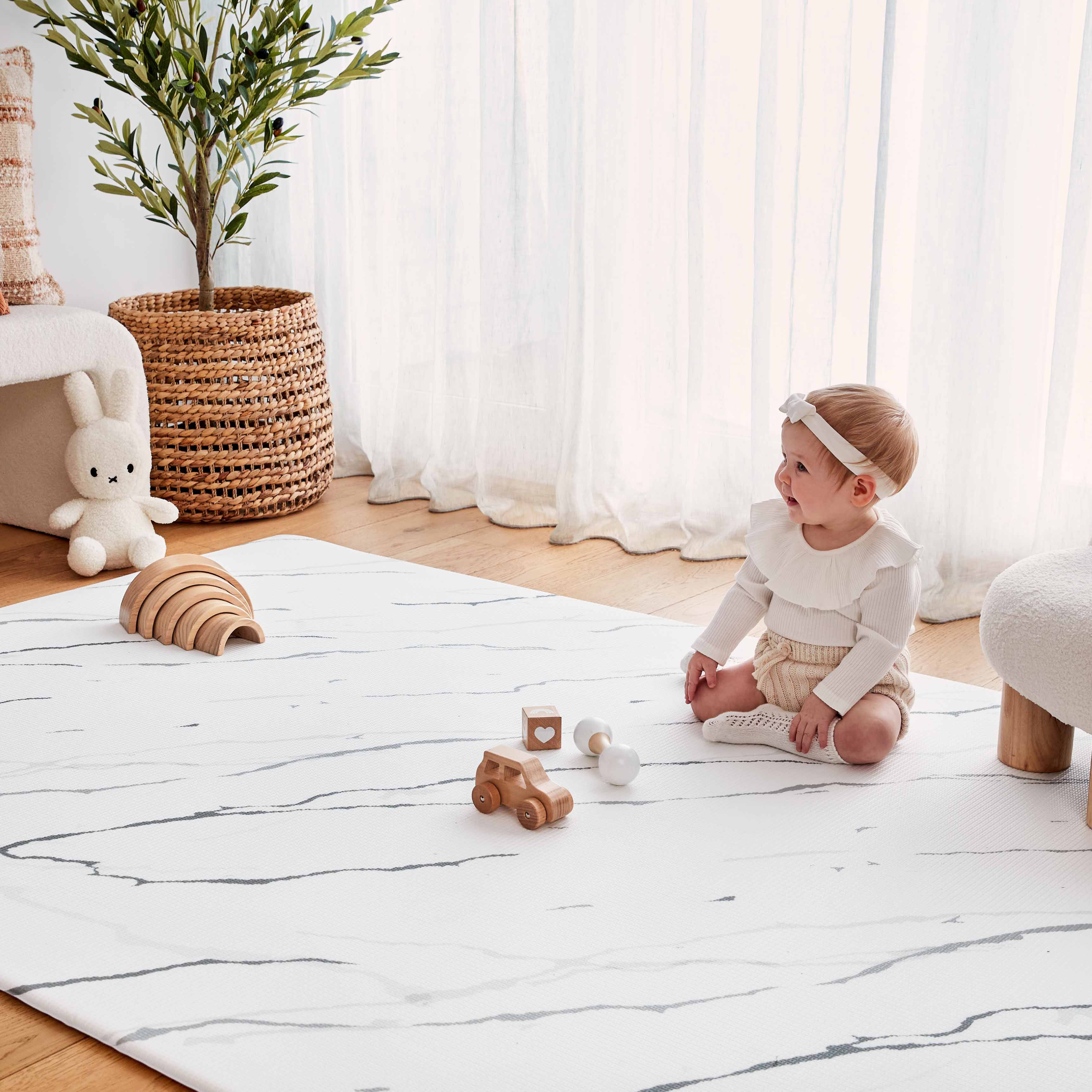 Stones Grey / Marble Smoke Play Mat (Large)