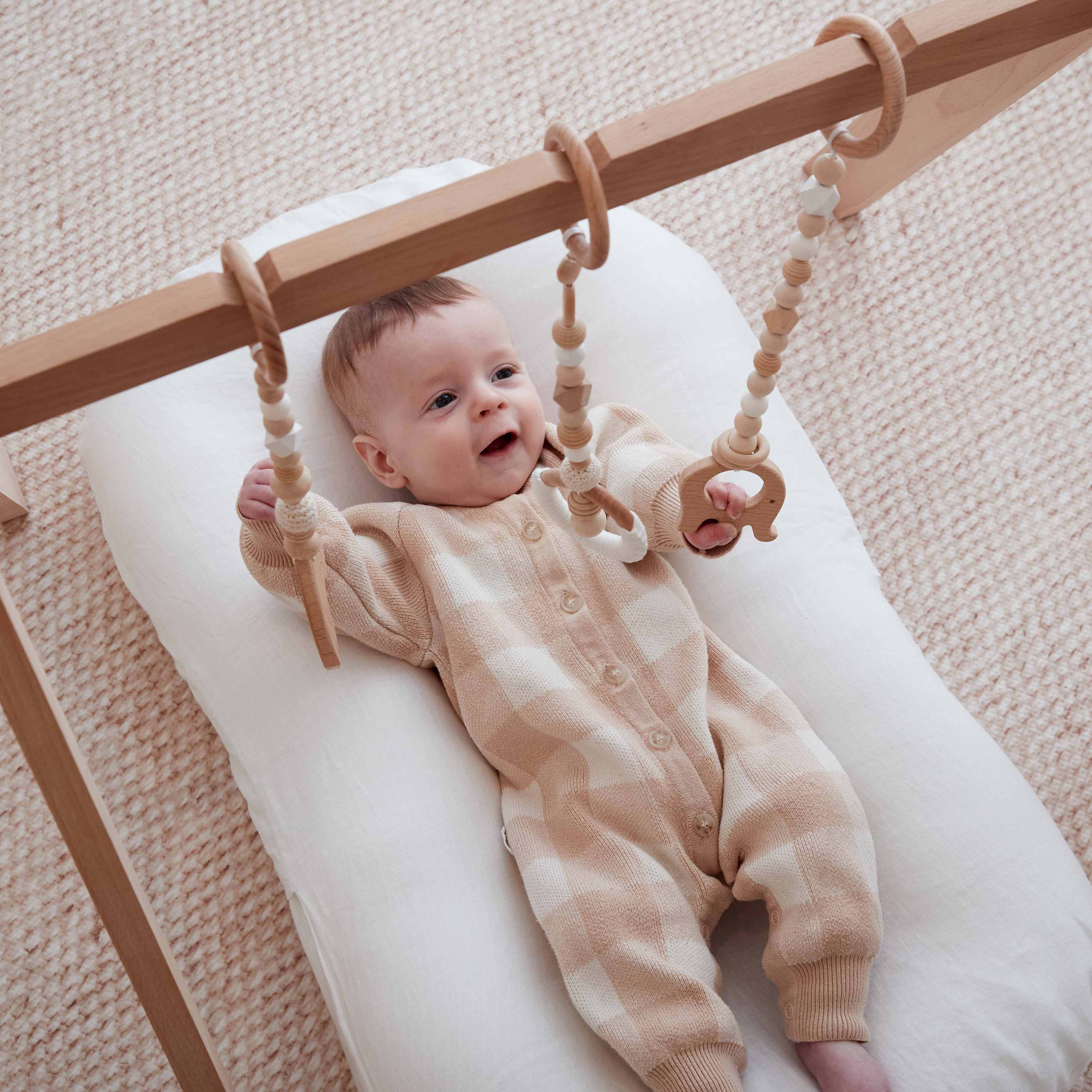 Bundle: Baby Lounger + Nursing Pillow - White