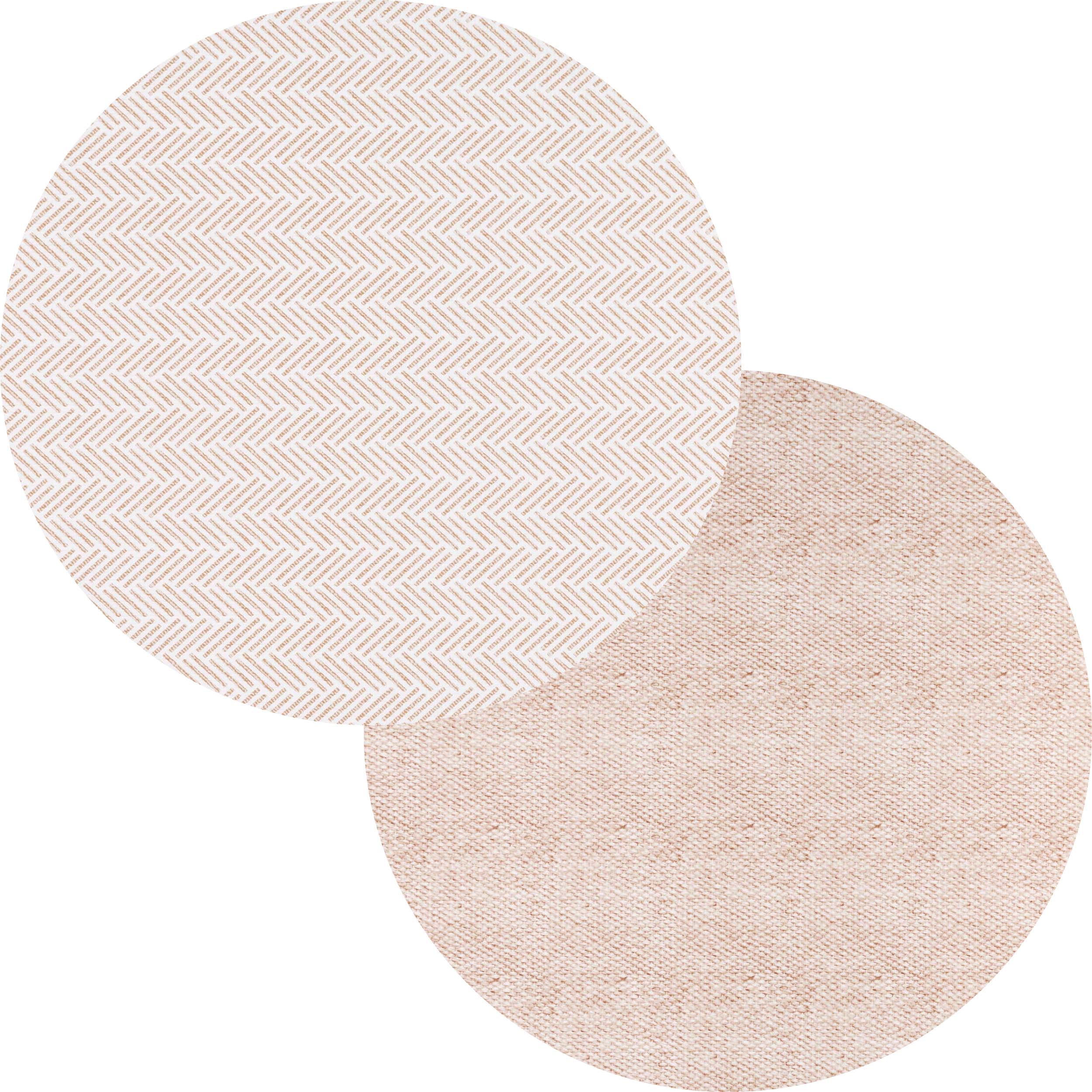 Herringbone / Vintage Jute Play Mat (Round)