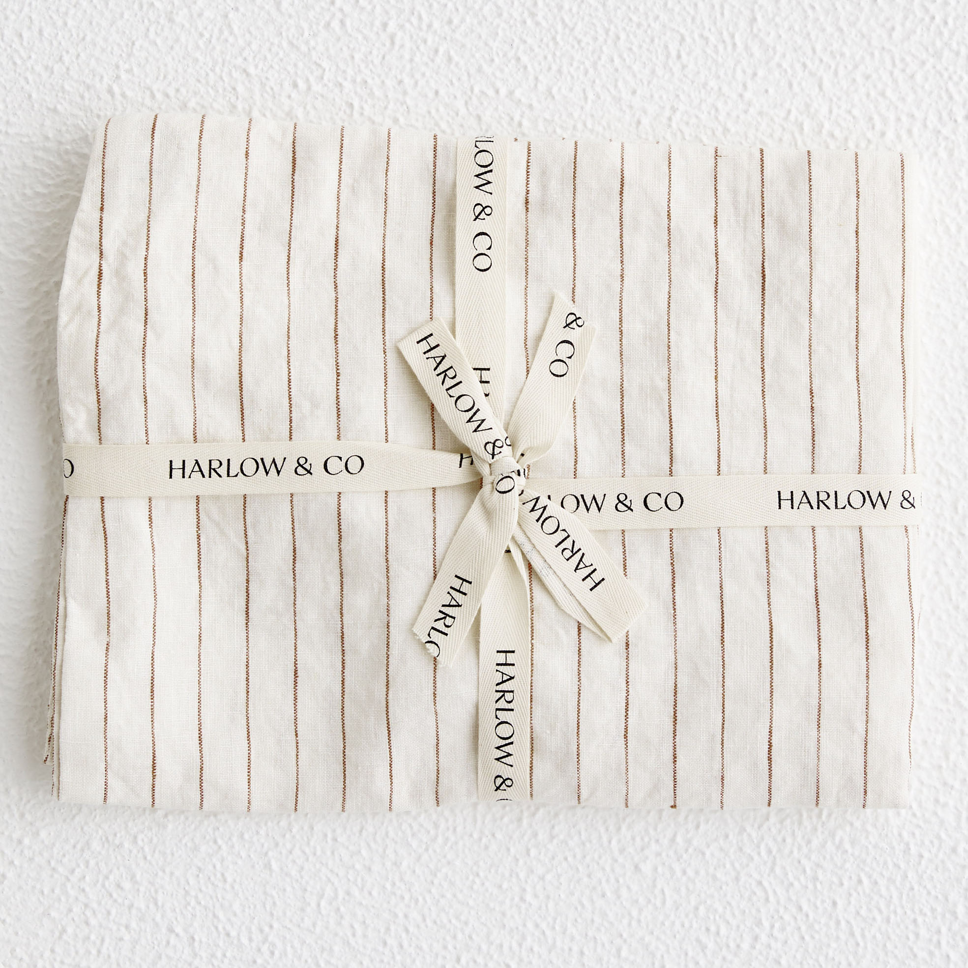 Linen Baby Lounger Cover - Ginger Stripe