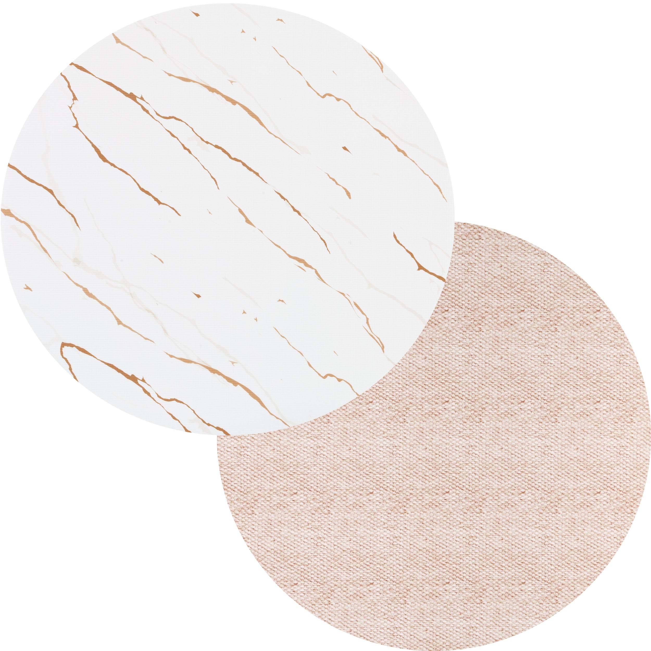 Marble Latte / Vintage Jute Play Mat (Round)