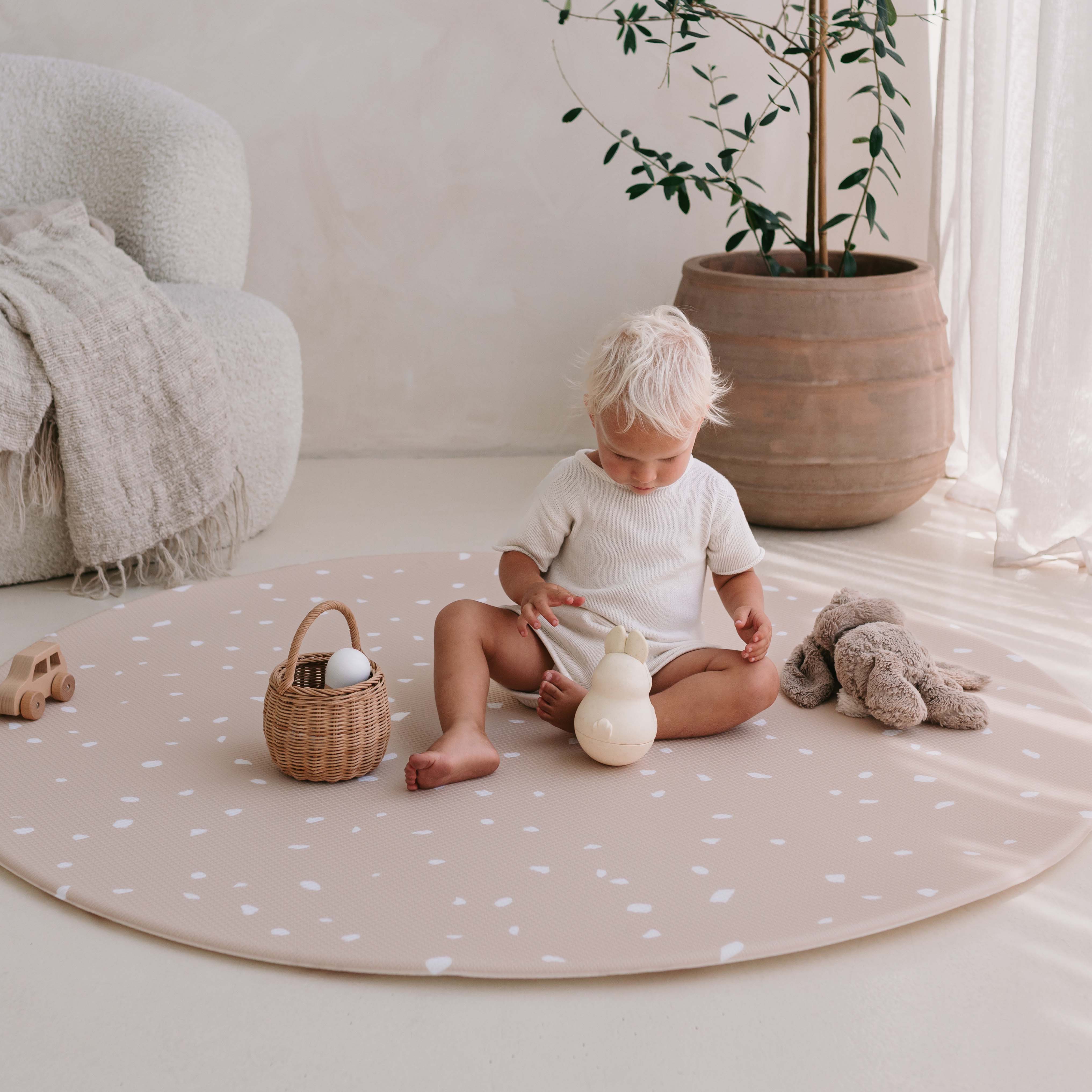 Terrazzo Sand / Lines Play Mat (Round)