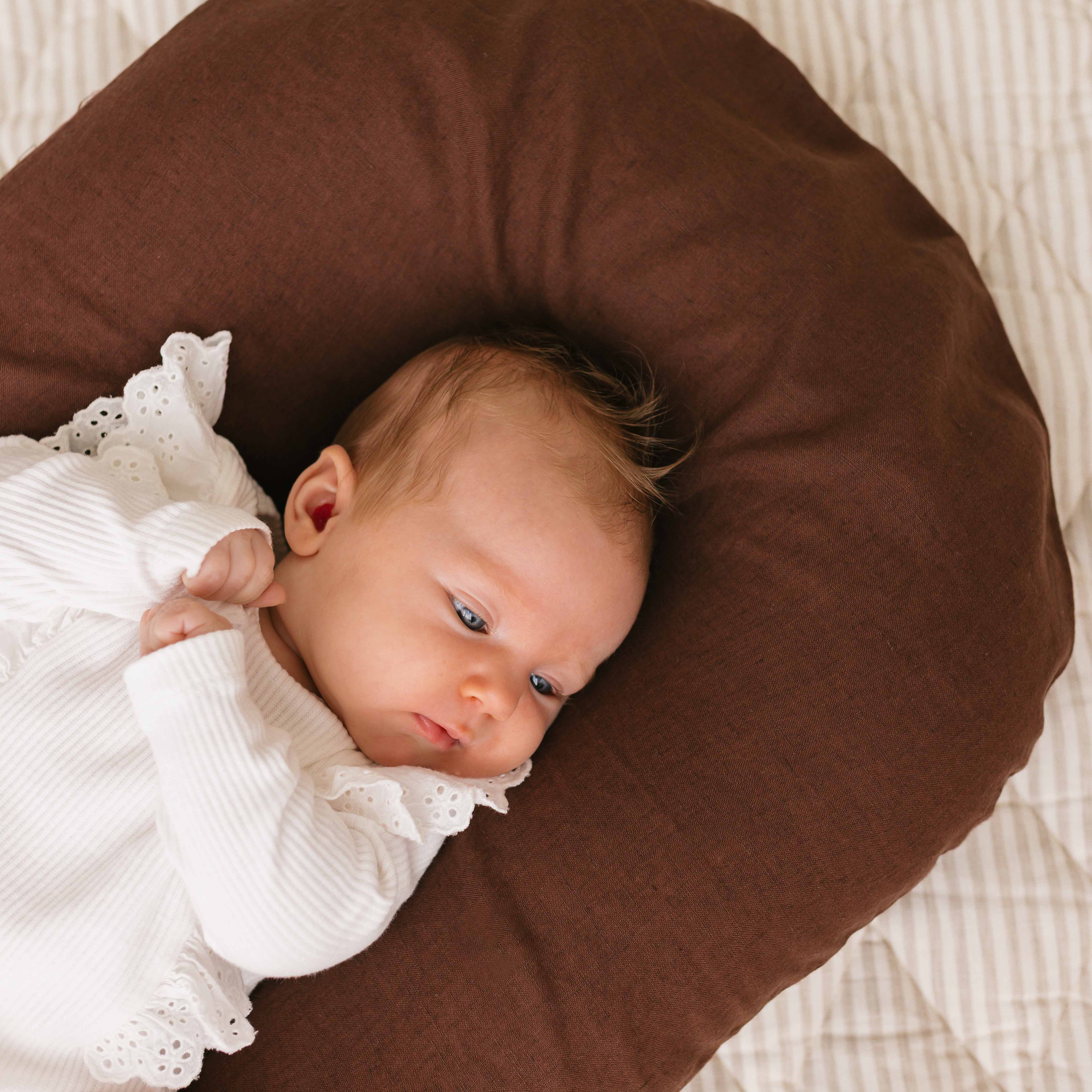 Baby Lounger + Linen Cover - Cocoa