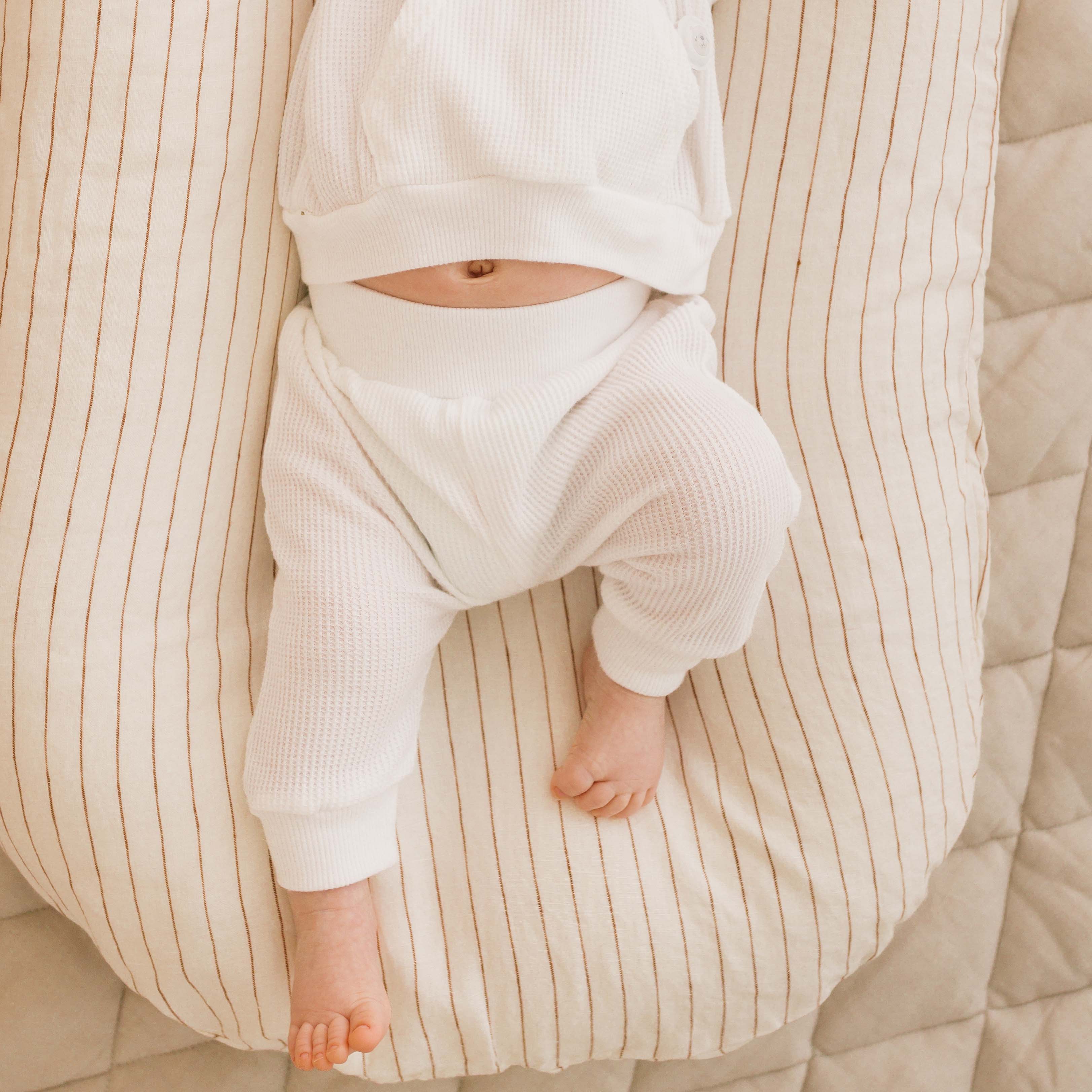 Baby Lounger + Linen Cover - Ginger Stripe