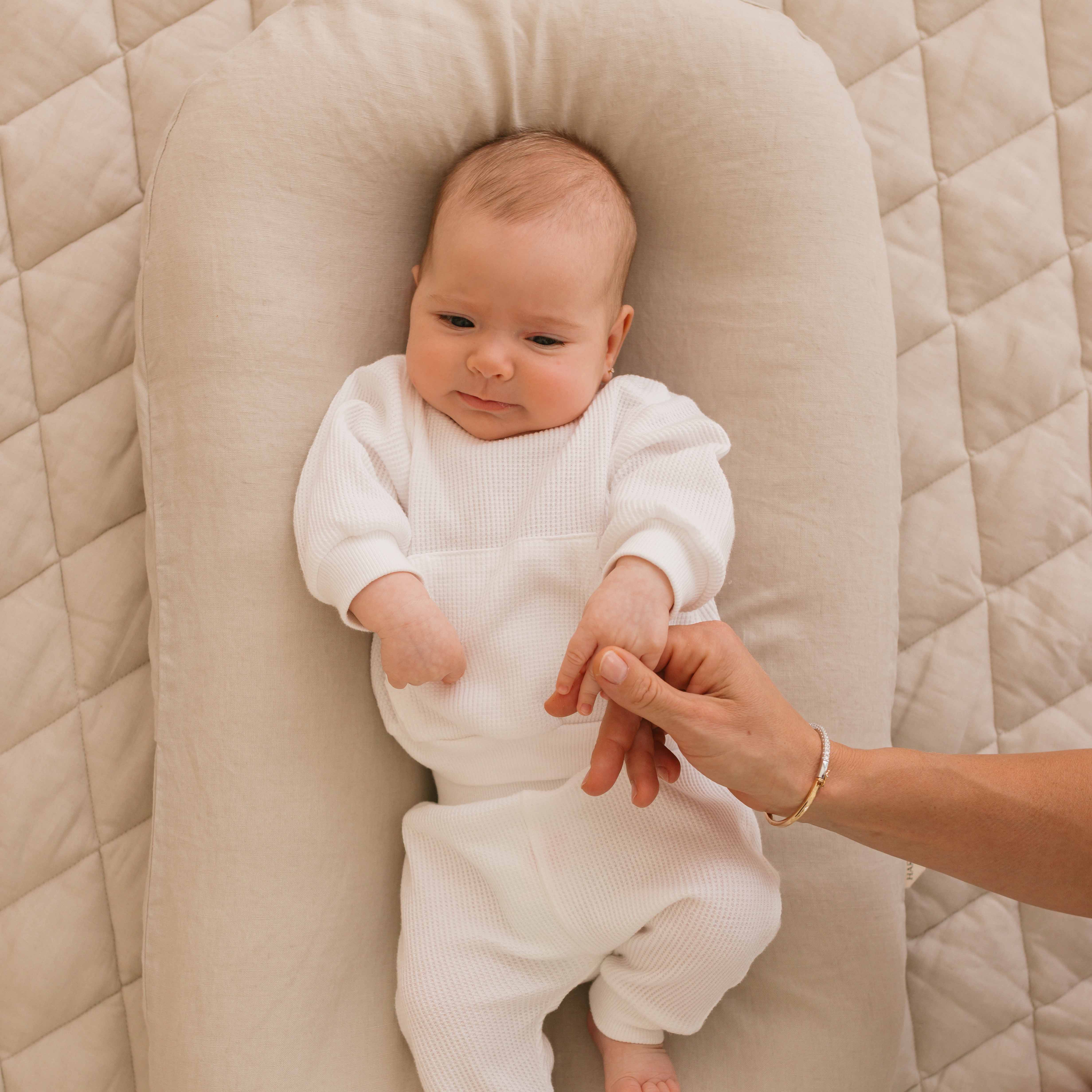 Bundle: Baby Lounger + Linen Play Mat - Oat
