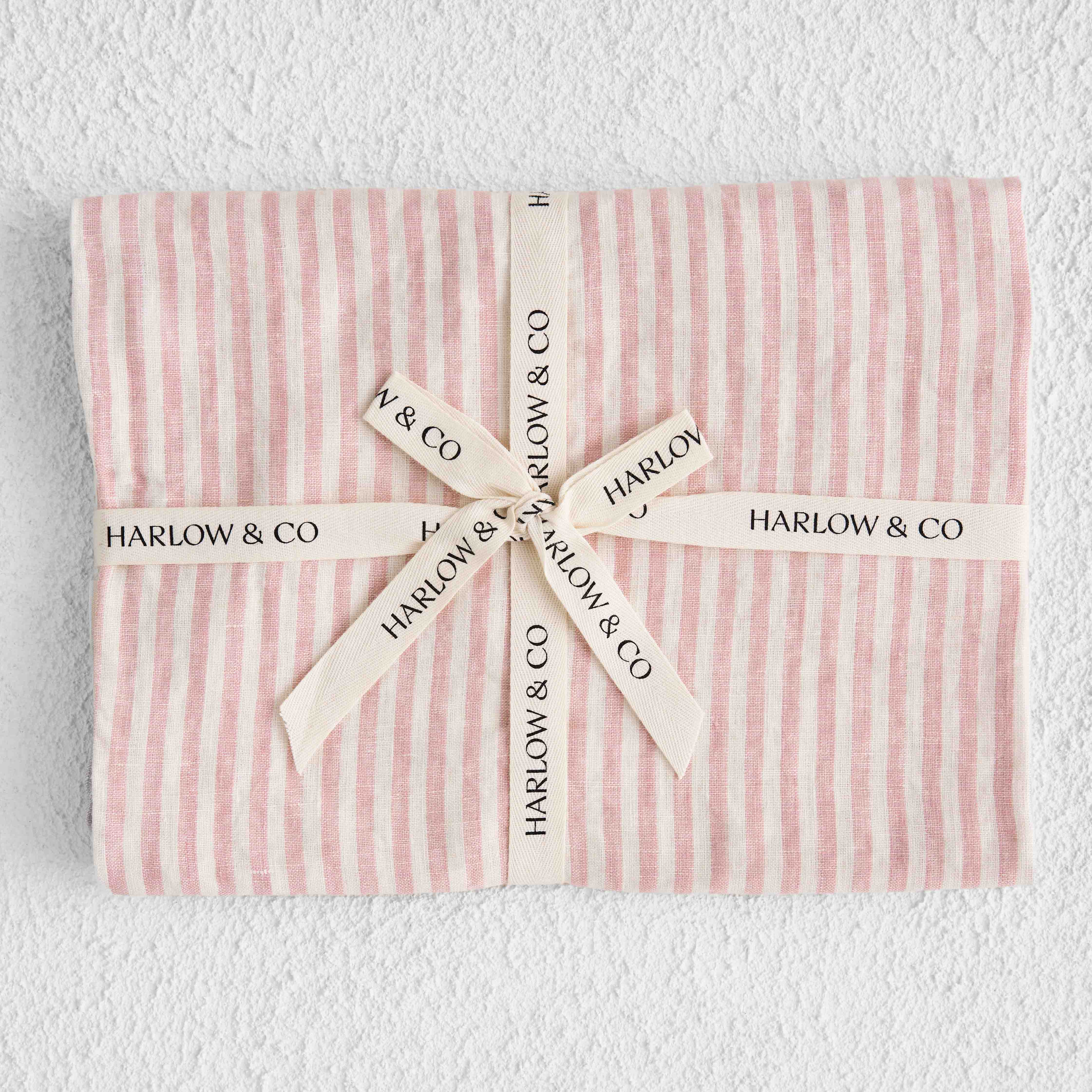 Linen Baby Lounger Cover - Blush Stripe