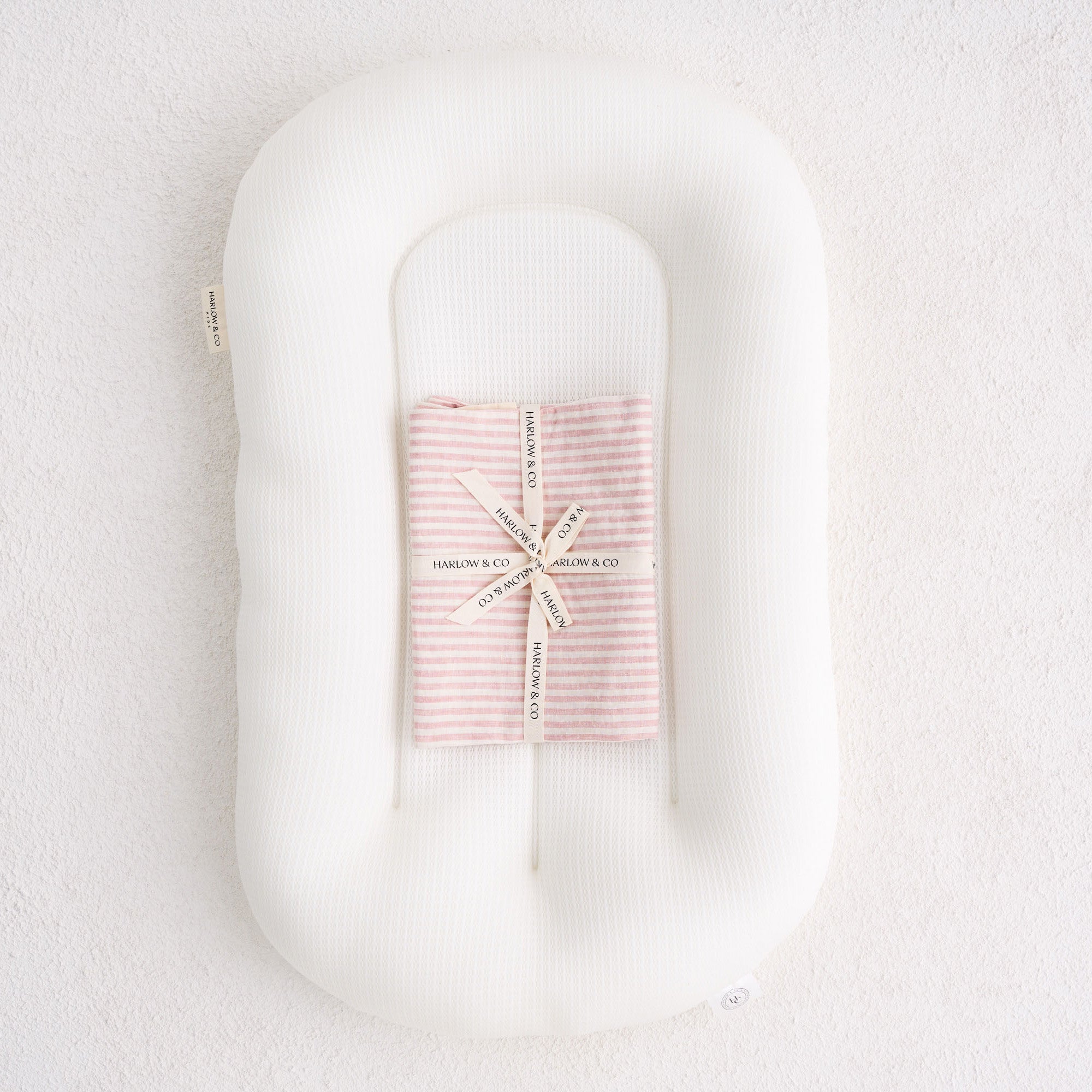Baby Lounger - Blush Stripe