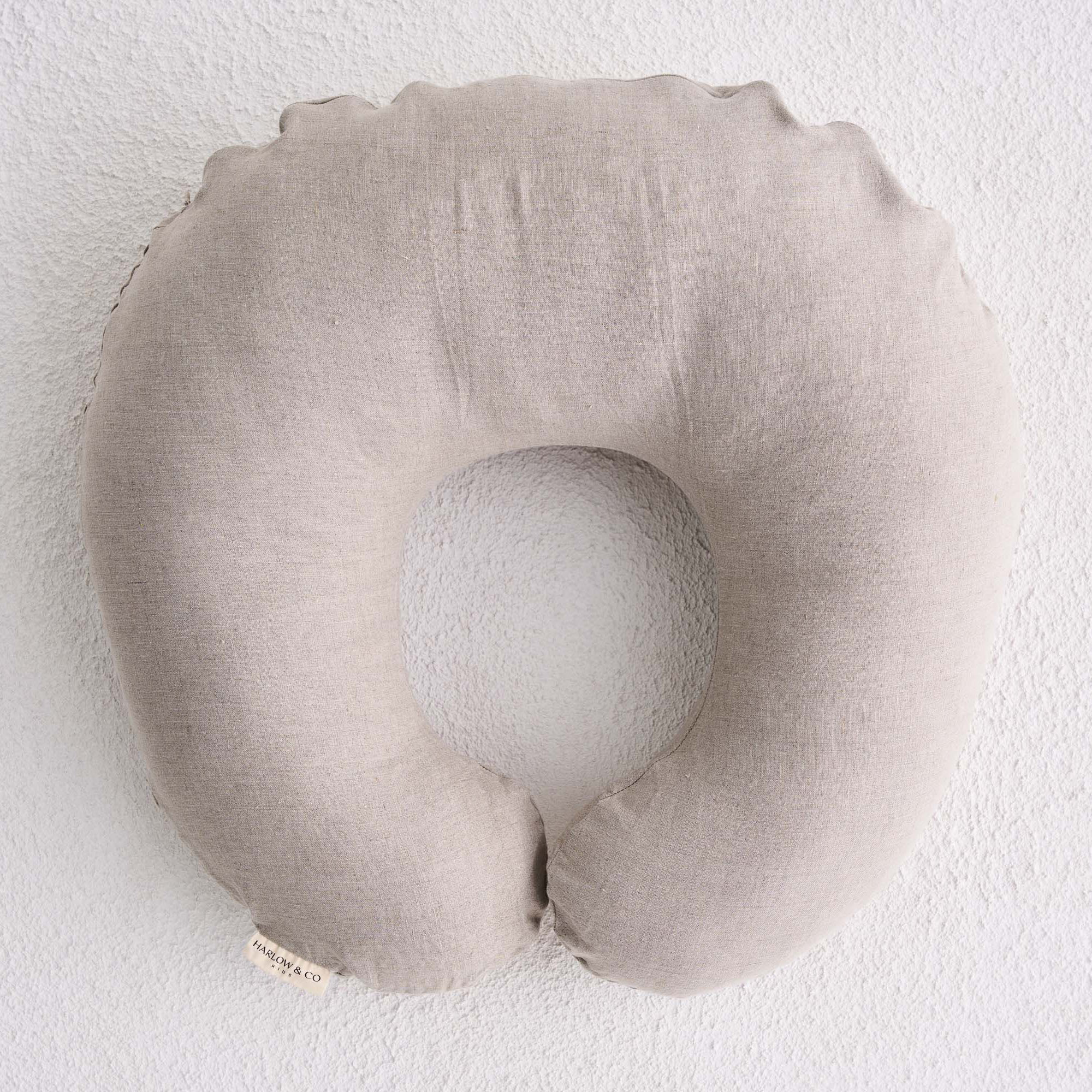 Nursing Pillow + Linen Cover - Natural
