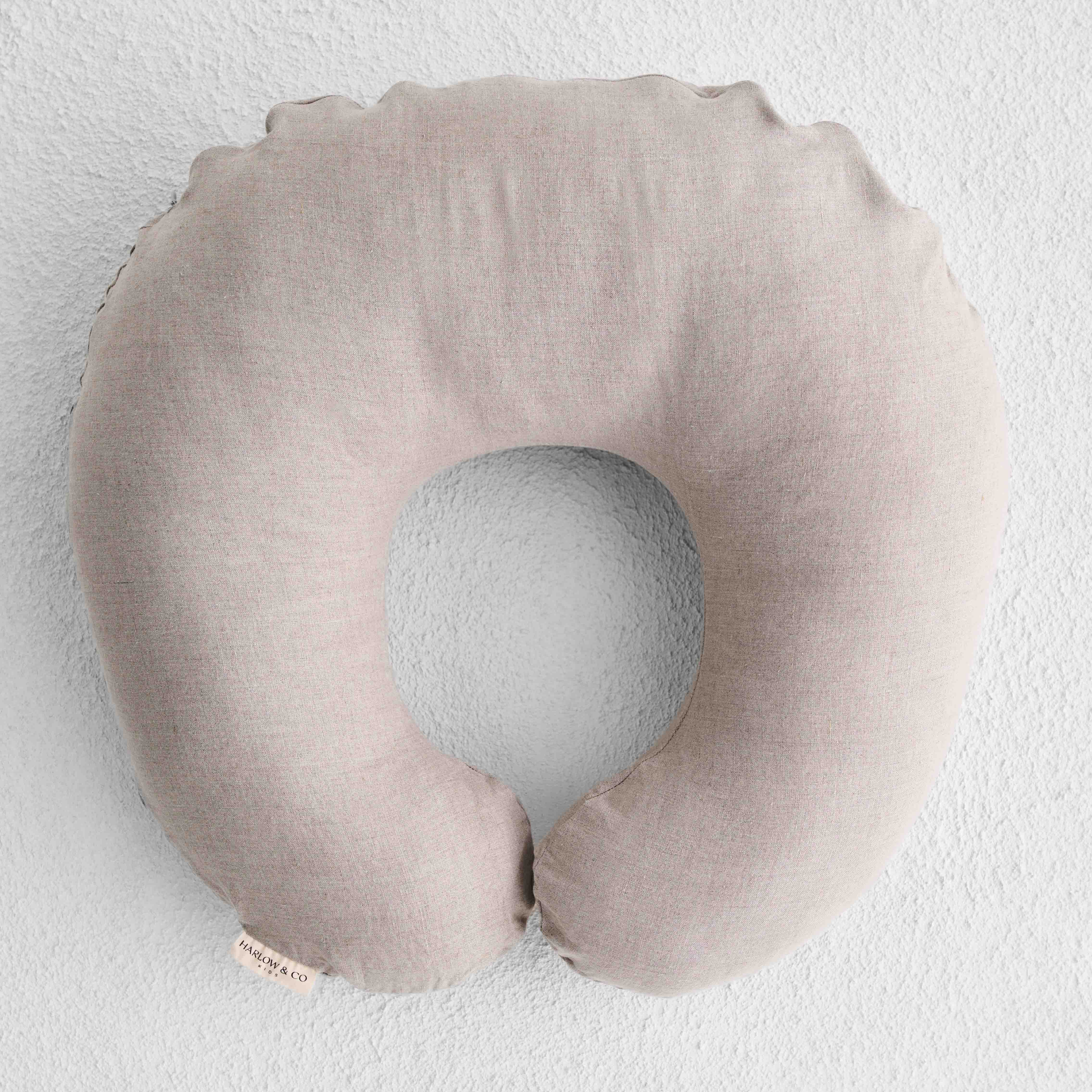 Nursing Pillow + Linen Cover - Natural