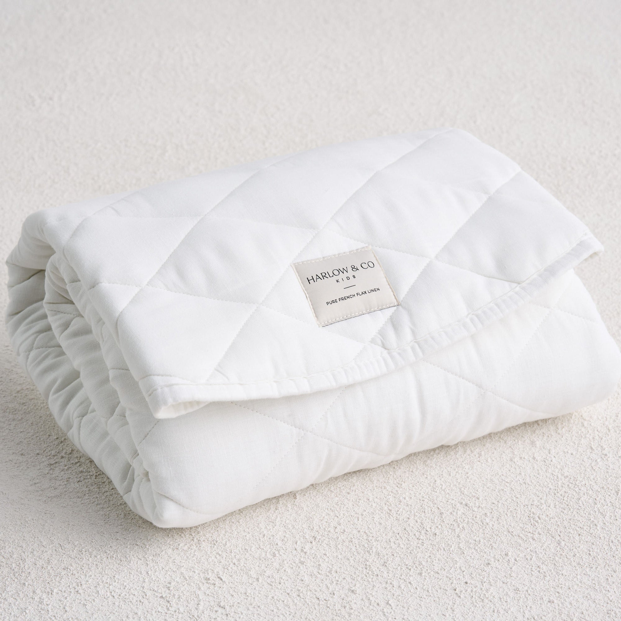 French Linen Play Mat - White