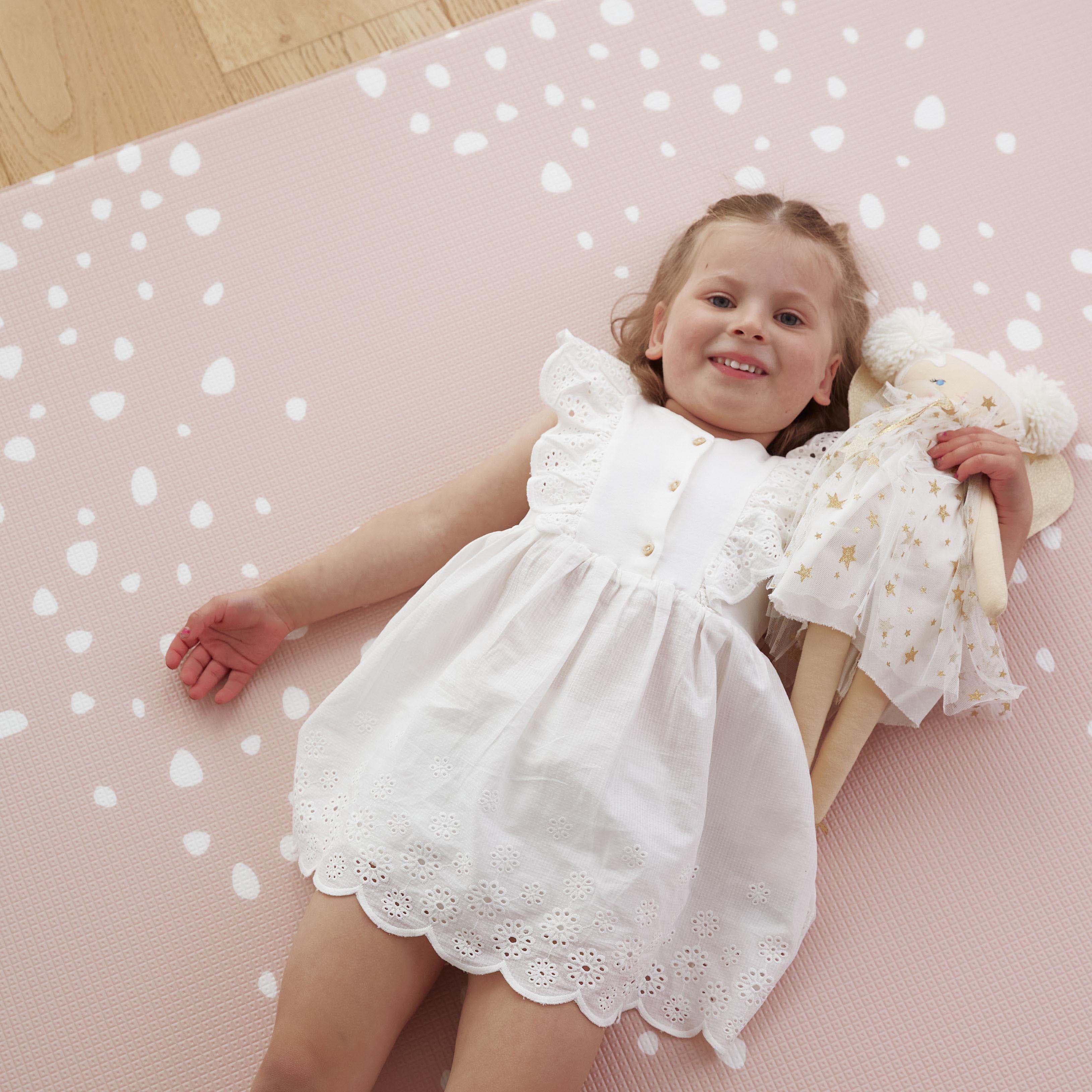 Stones Dusty Blush / Vintage Jute Play Mat (Large)
