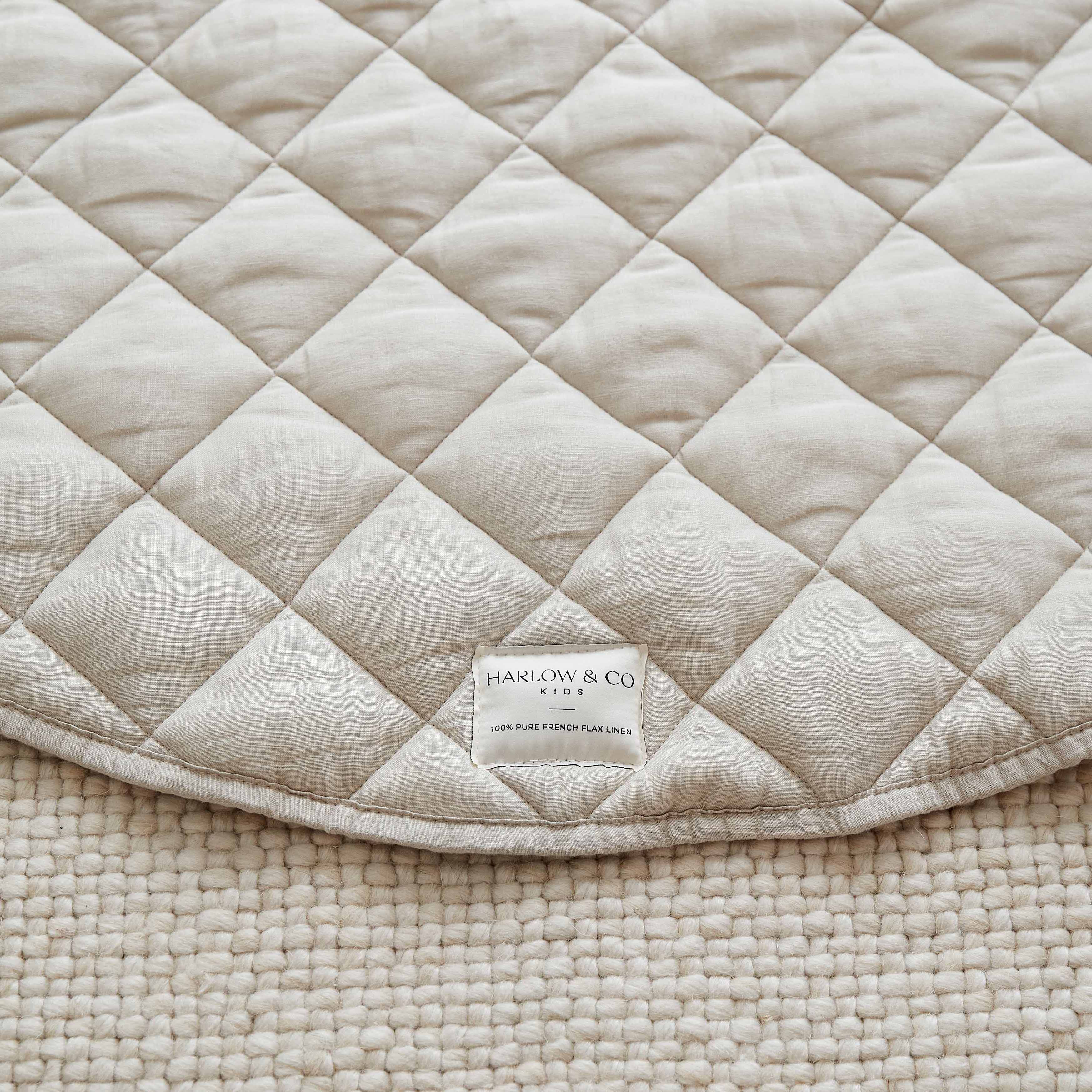 French Linen Play Mat - Oat