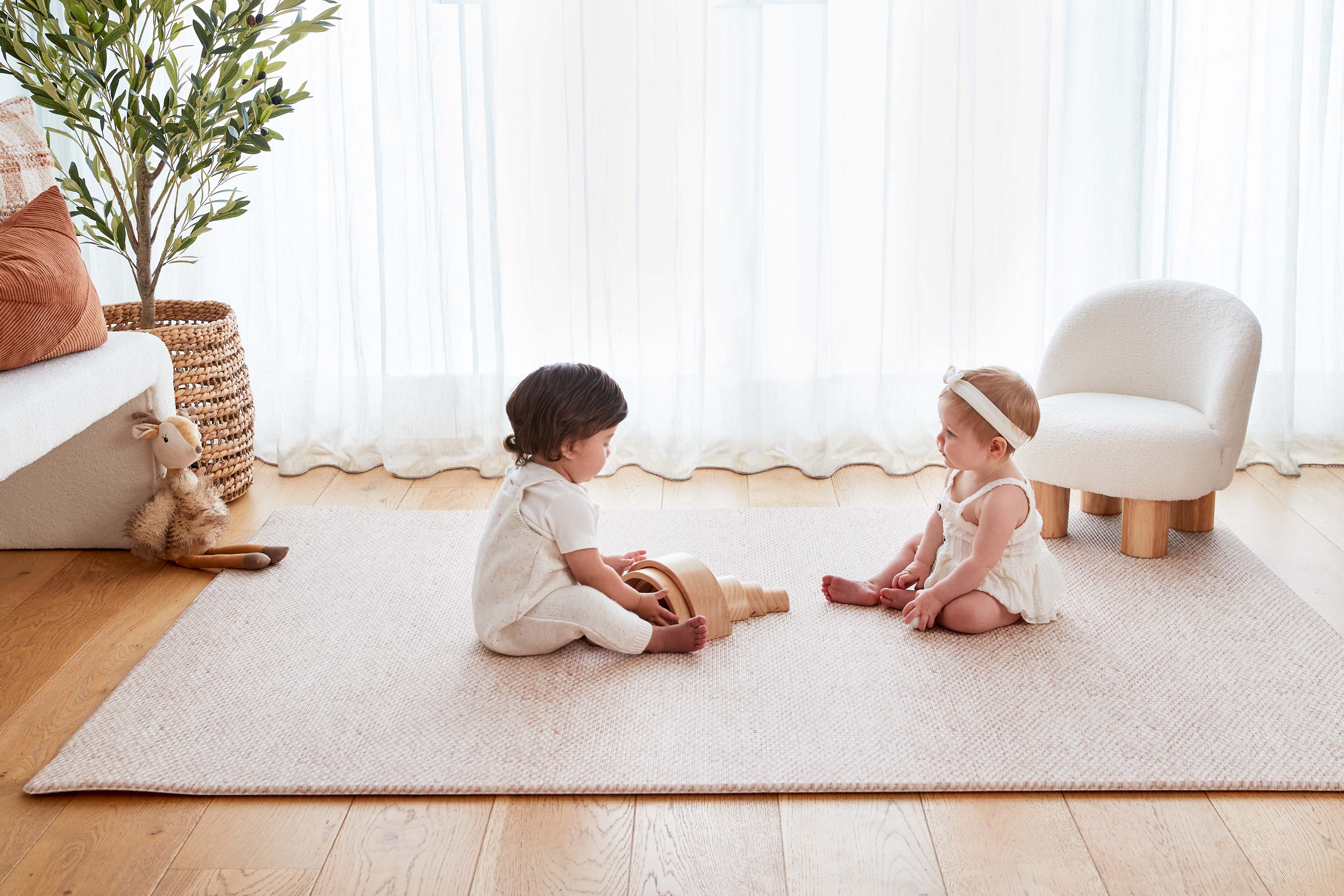 Stones Dusty Blush Play Mat (Large)